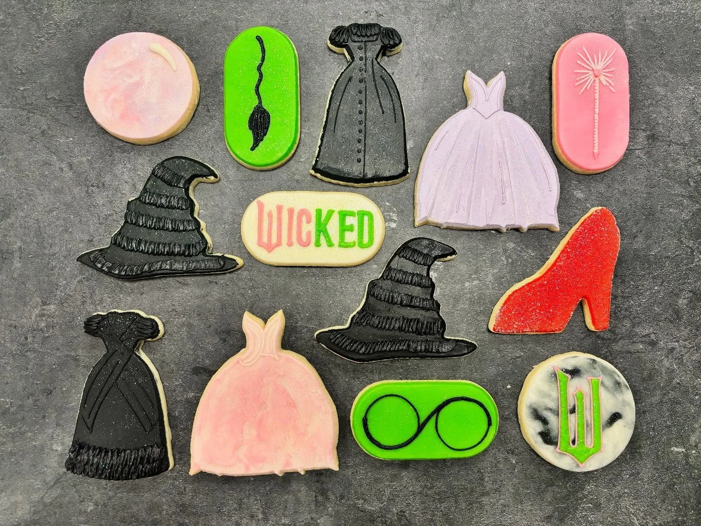 Something WICKED this way comes!! 

To celebrate the movie&rsquo;s release, we&rsquo;ll have Wicked themed treats, cookie kits and spritzers in shop next week while supplies last!