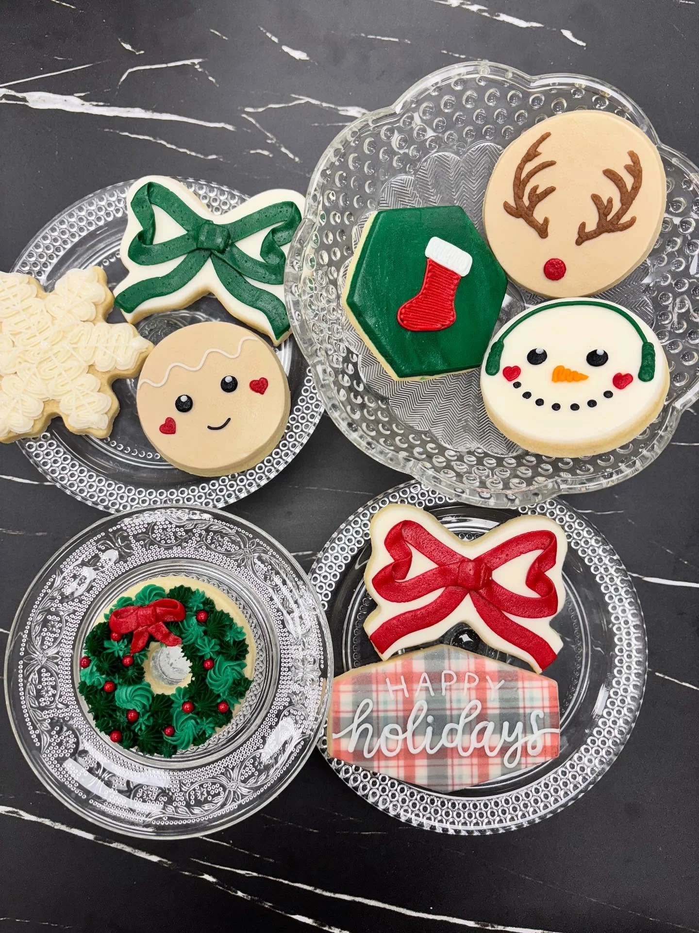 Our cookie decorators came up with 10 different Christmas designs for you to choose from and create the perfect holiday spread! Which one is your favorite? 

Christmas cookies available for preorder on our website now.
