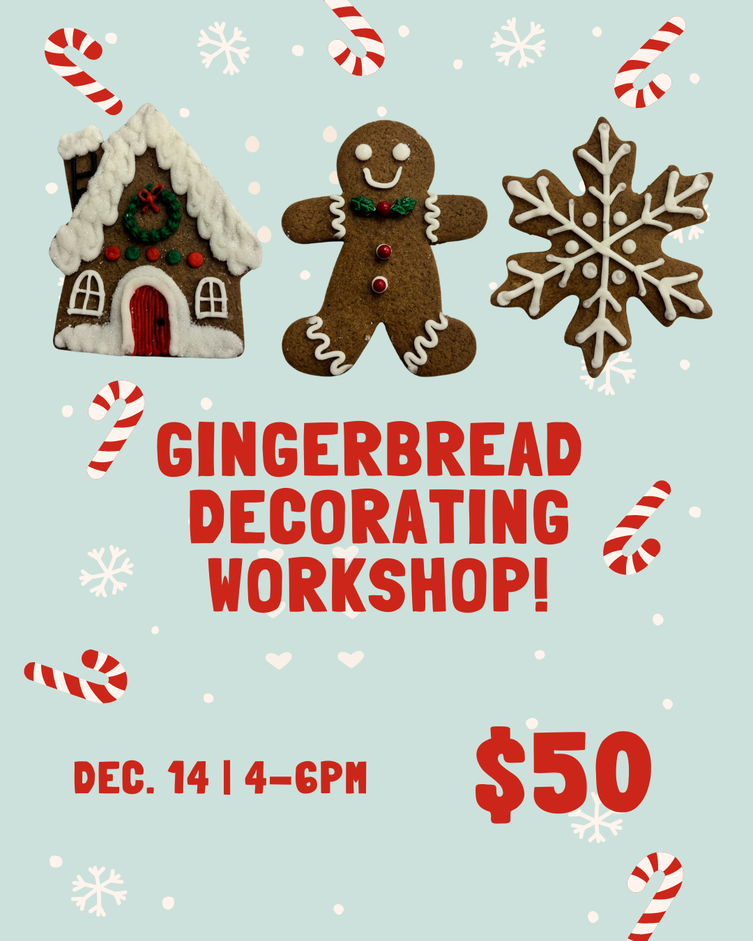 Gingerbread Cookie Kit Decorating Workshop