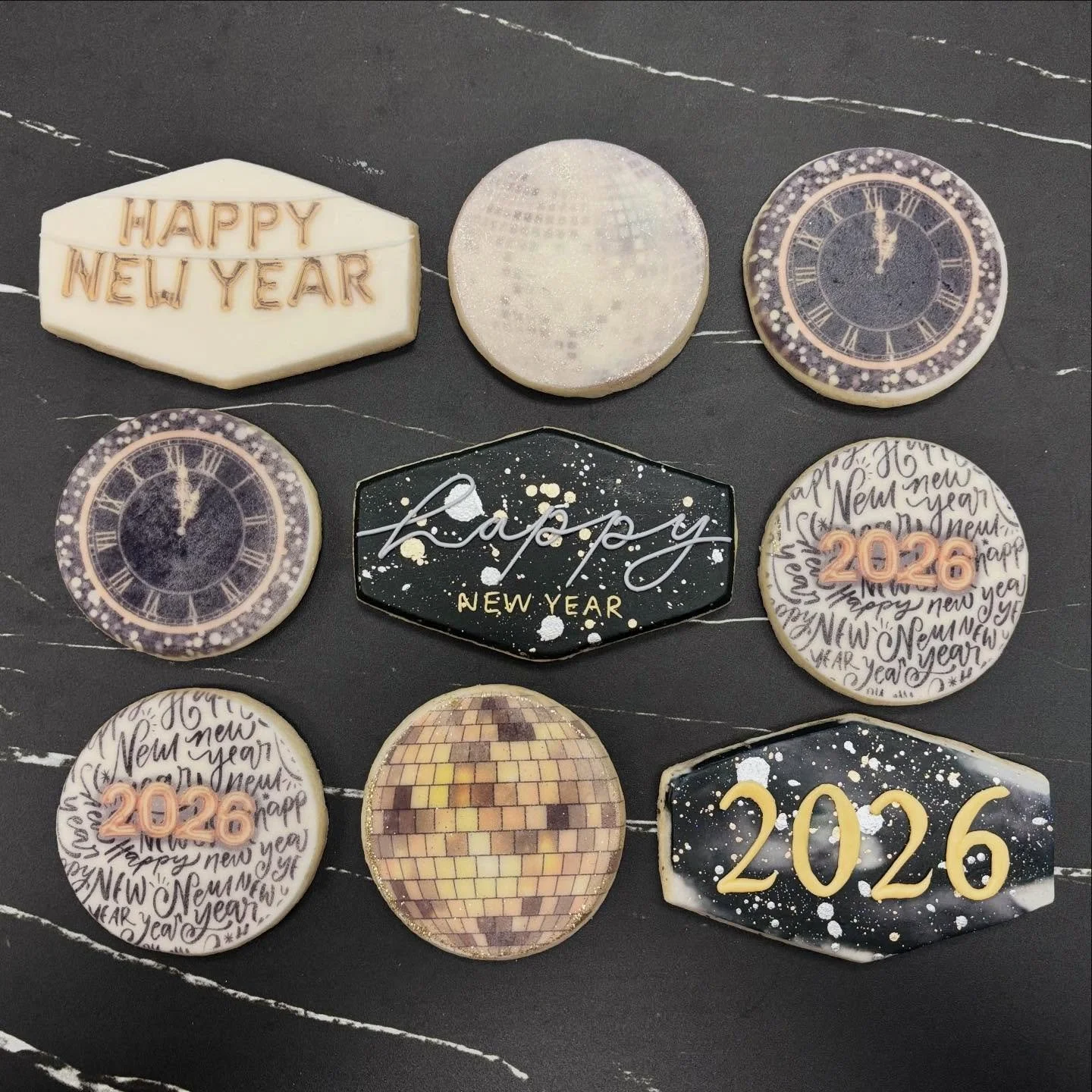 2026 is almost here, and we&rsquo;ve got a selection of cookies to celebrate! We&rsquo;ll be closed 12/29-1/1 so today and tomorrow are the only days you can grab some NYE cookies in shop while supplies last! 🪩🎉🎊🍾