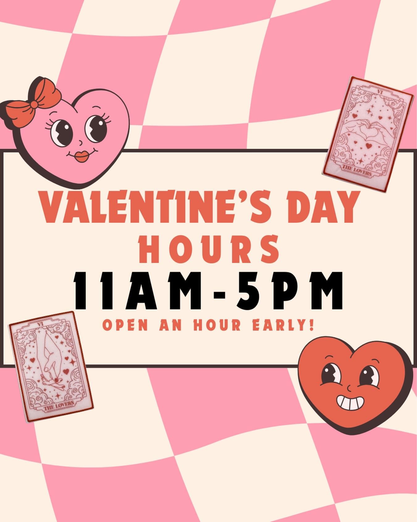 We&rsquo;re open an hour early for the holiday tomorrow!! No excuses, come grab a treatie for your sweetie 💕🍓❤️