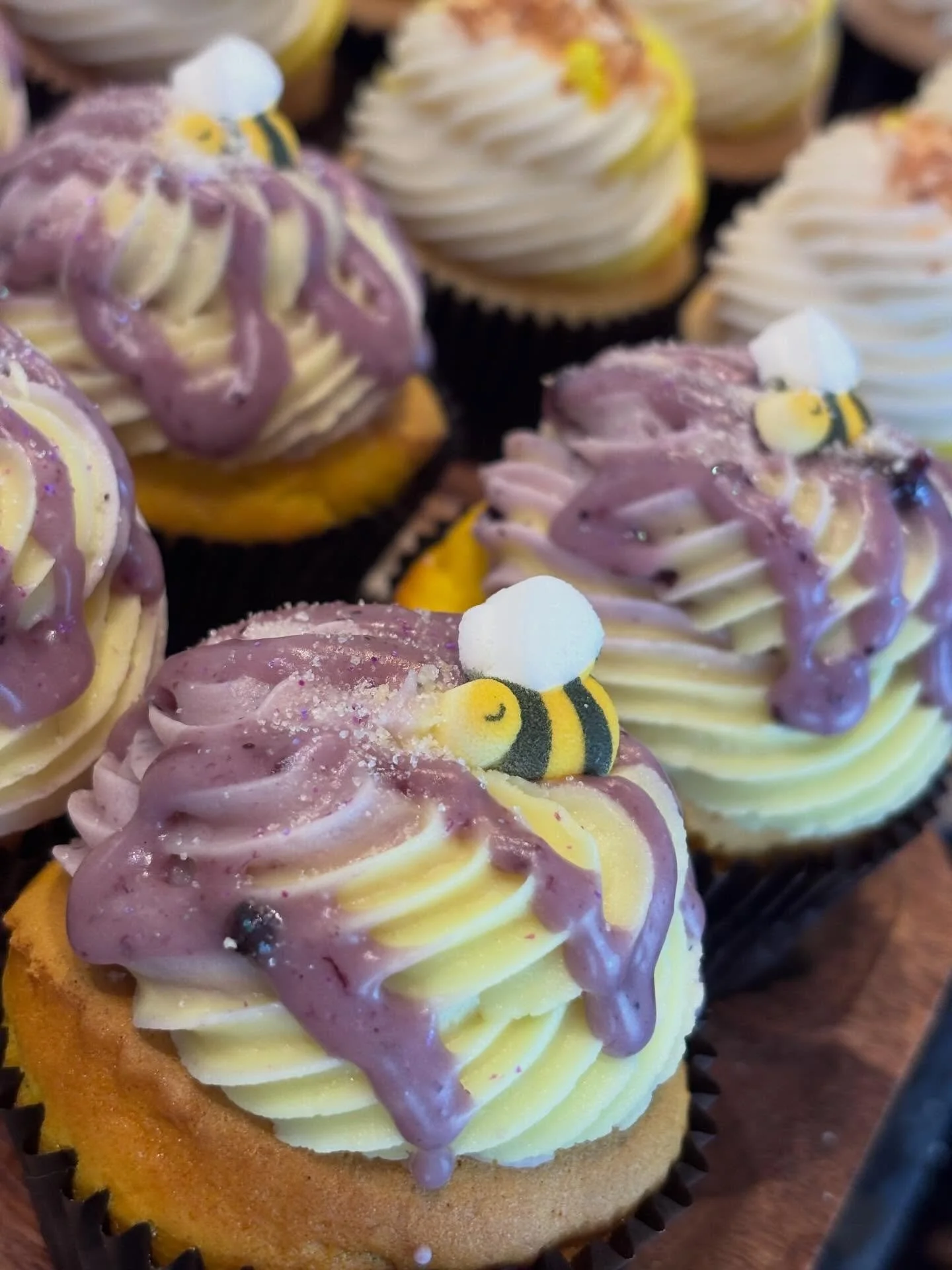 Sunny days were made for sweets. Come try our newest featured cupcakes! Lemon Bluberry and Pi&ntilde;a Colada