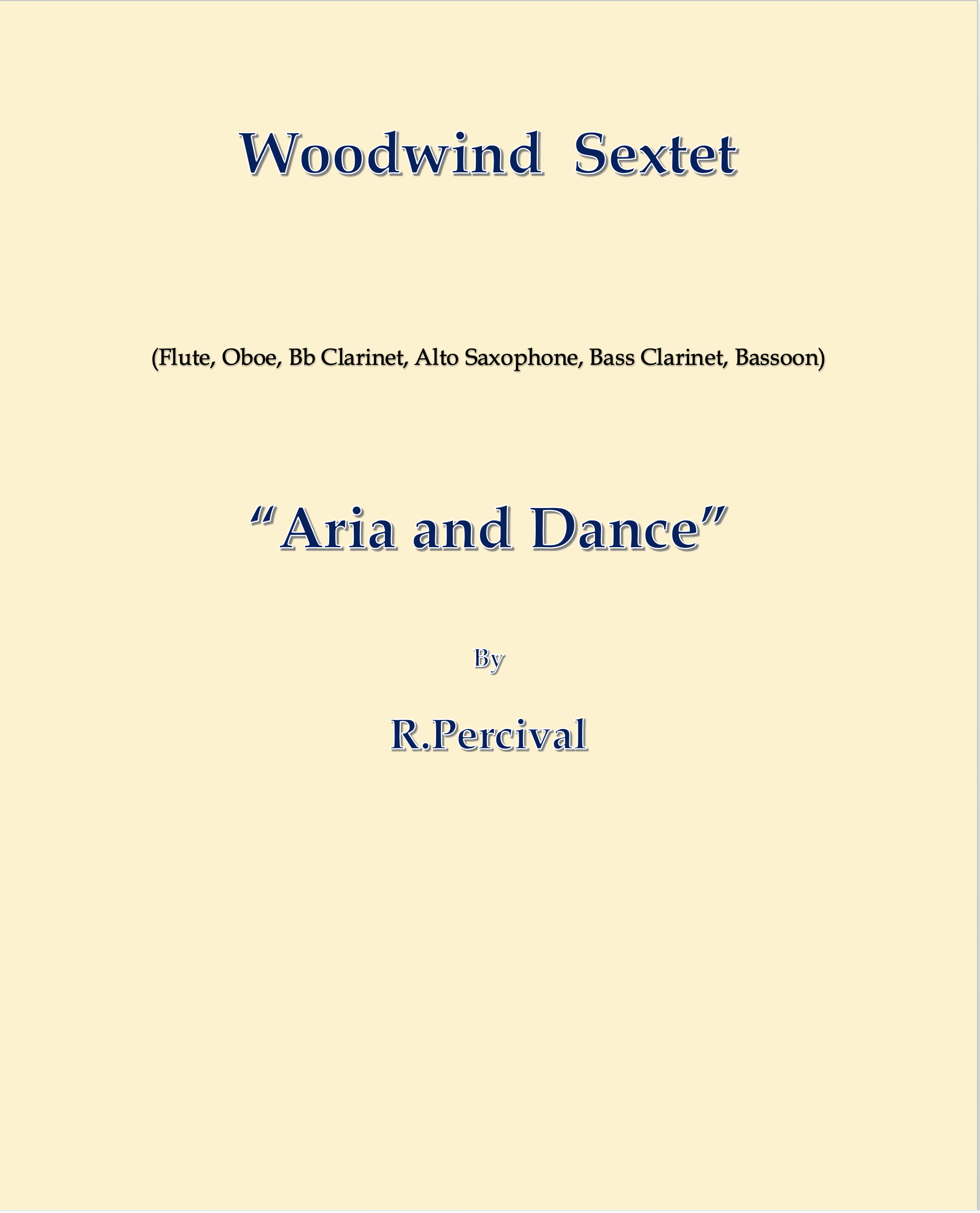 Woodwind Sextet  "Aria and Dance"