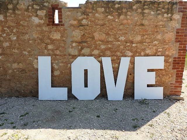 L O V E letters, $100 to hire