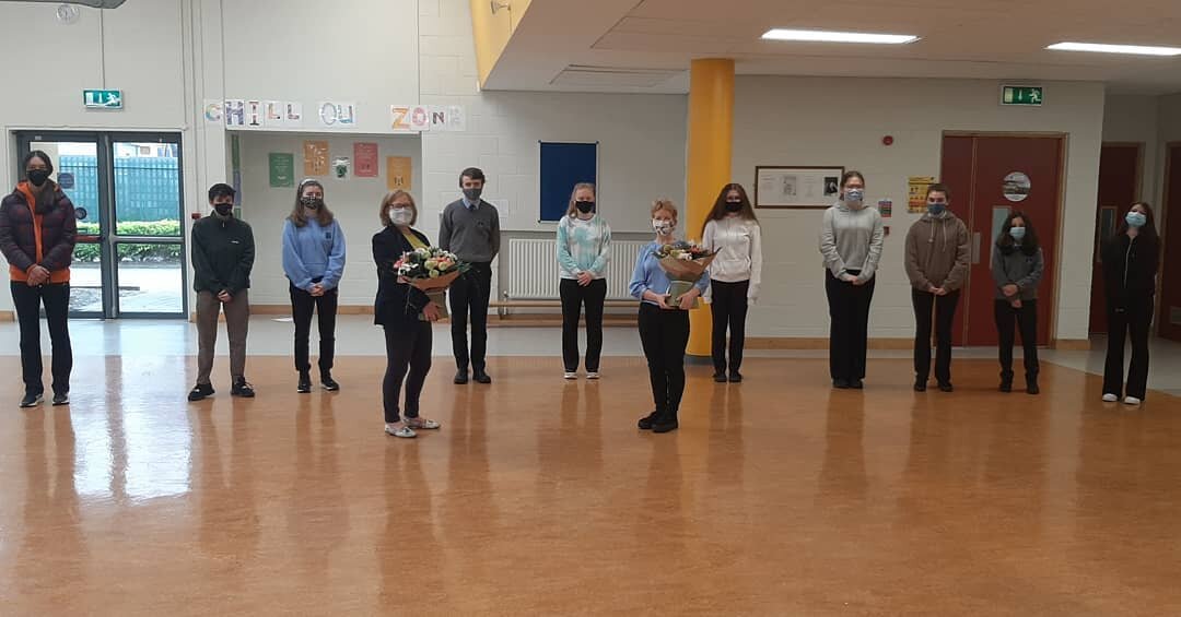 Student Council present a token of appreciation to Ms.Daly and Ms.Byrnes for all their years of service in BCS. Best wishes on your retirement. #happyretirement