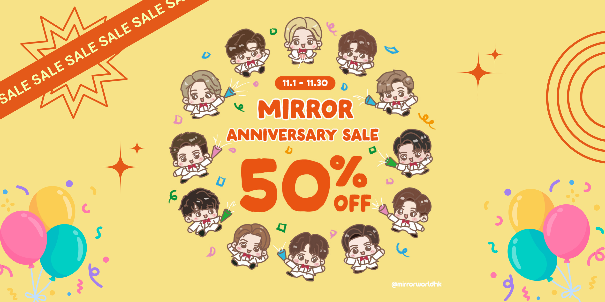 Pink And Yellow Illustrative Spring Sale Banner .png