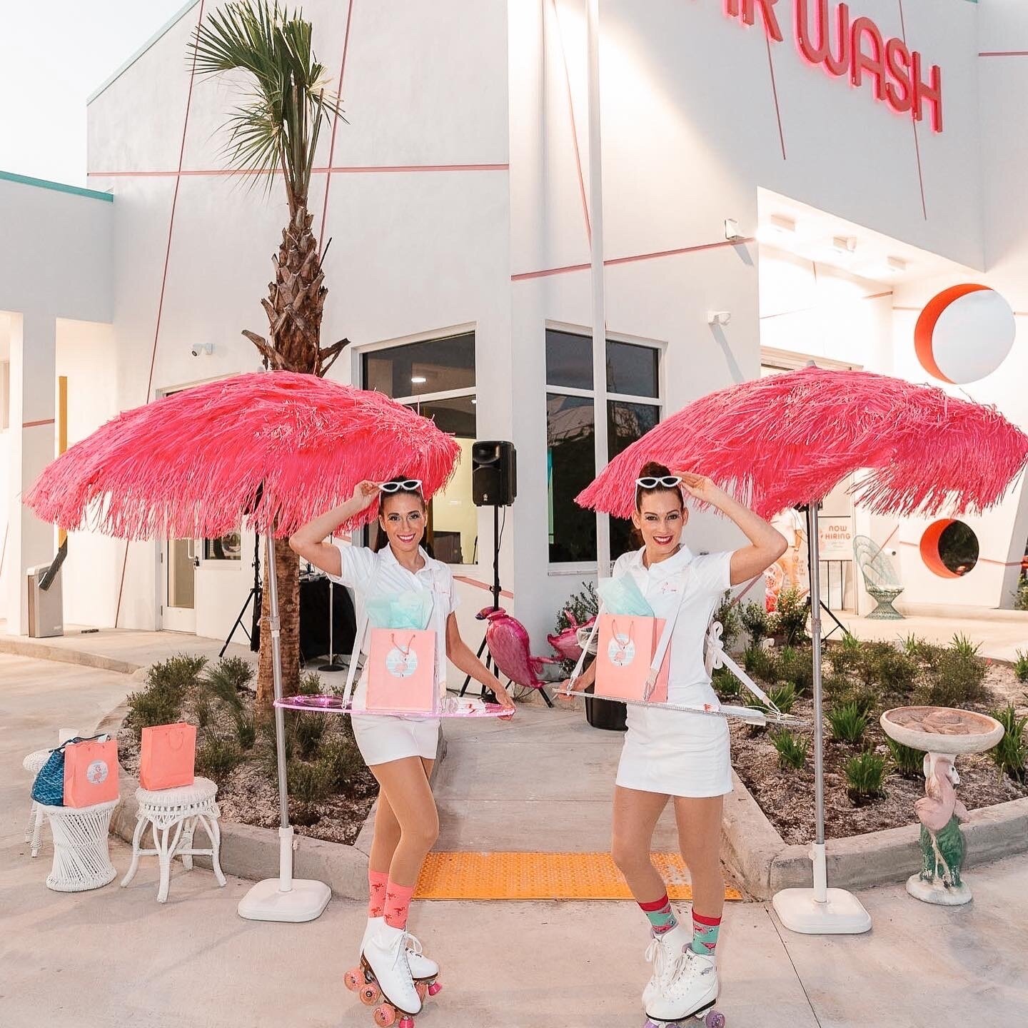patiently waiting for the final inspections in order to (hopefully) open early next week🤞🏼! in the mean-time, how fun were these 🛼 girls at the party? ⁠
⁠
#PinkBirdCarWash #WashPinkBird #ComingSoon #WestPalmBeach #WaWa #PBI #Belvedere #CarWash #Ex