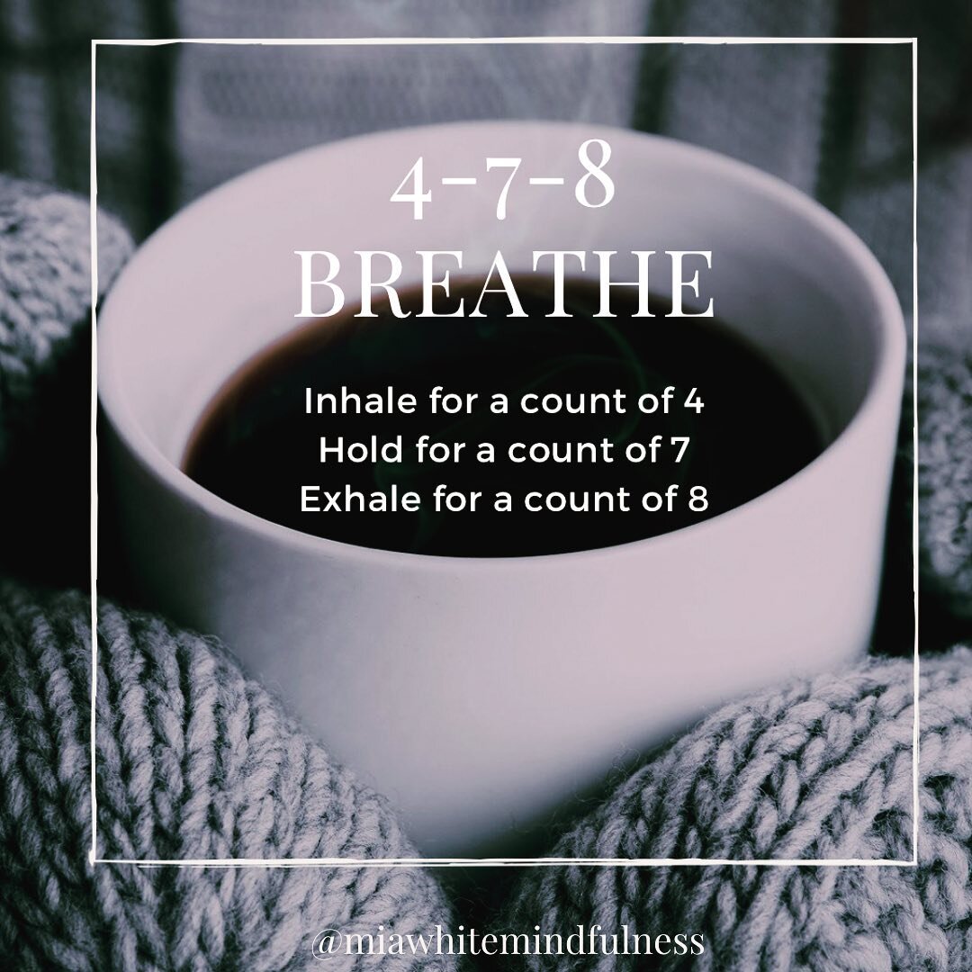 4-7-8 is a breathing technique that can be used to calm anxiety and stress. The technique activates the body&rsquo;s parasympathetic nervous system and engages the body&rsquo;s relaxation response.  HOW TO. ✨ Get comfortable. ✨Bring your attention to