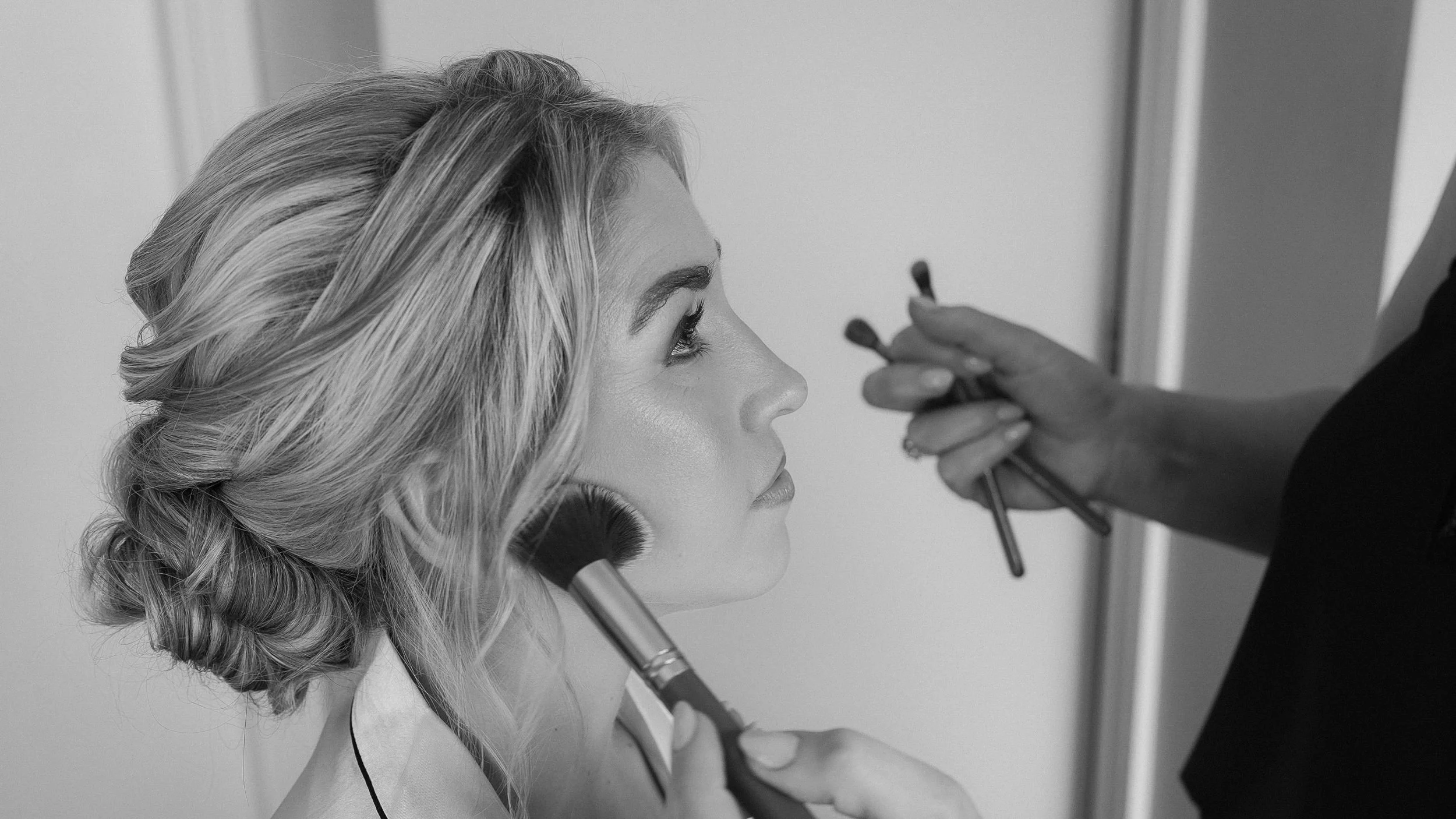 Bride having her make-up done at the Keadeen Hotel in Newbridge, Co. Kildare