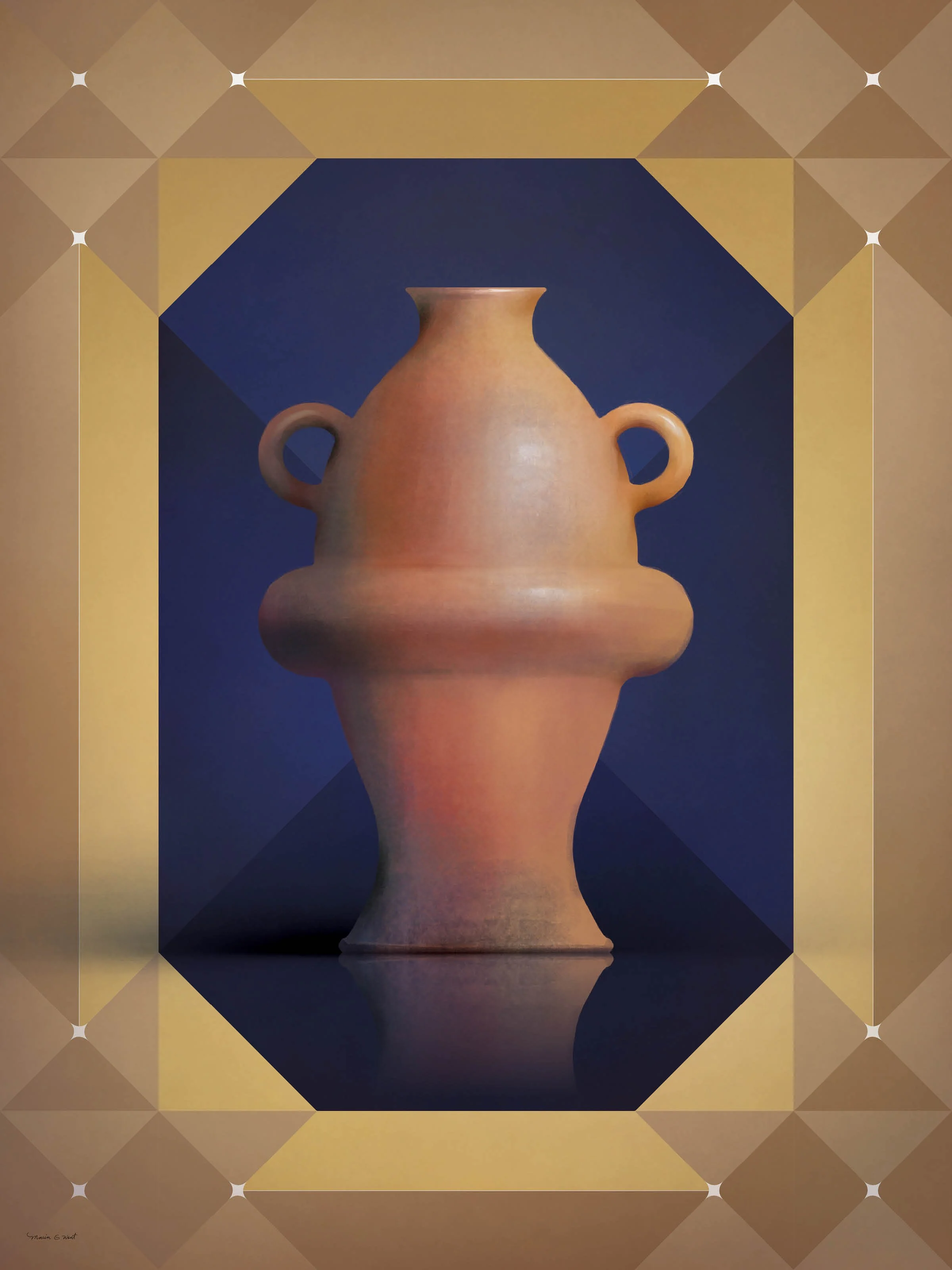 Maria G West Terracotta Collection Maximus Midnight Blue Gold2.jpg