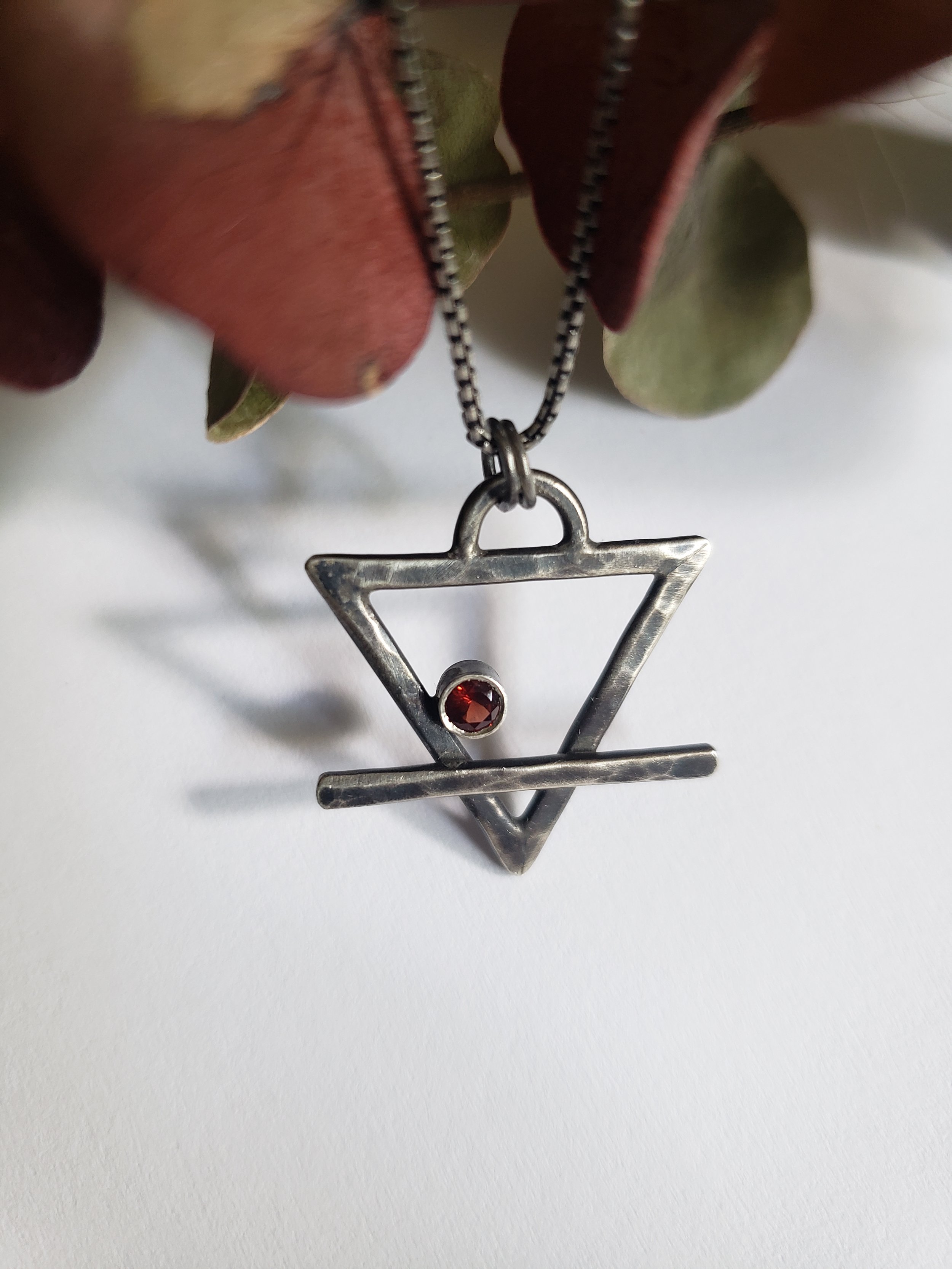 Earth Element Alchemy Necklace (Garnet - January)