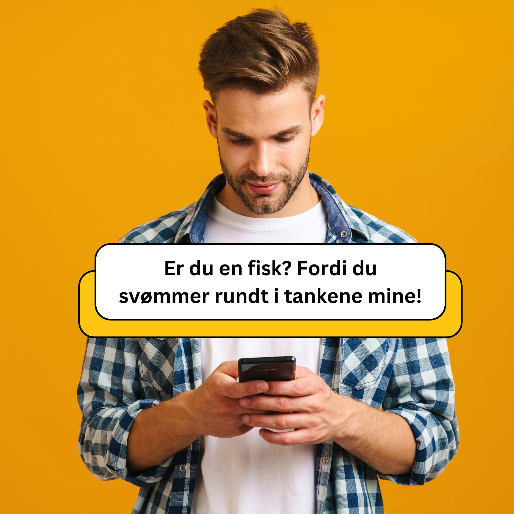 mann skriver en morsom sjekkereplikk på en dating-app