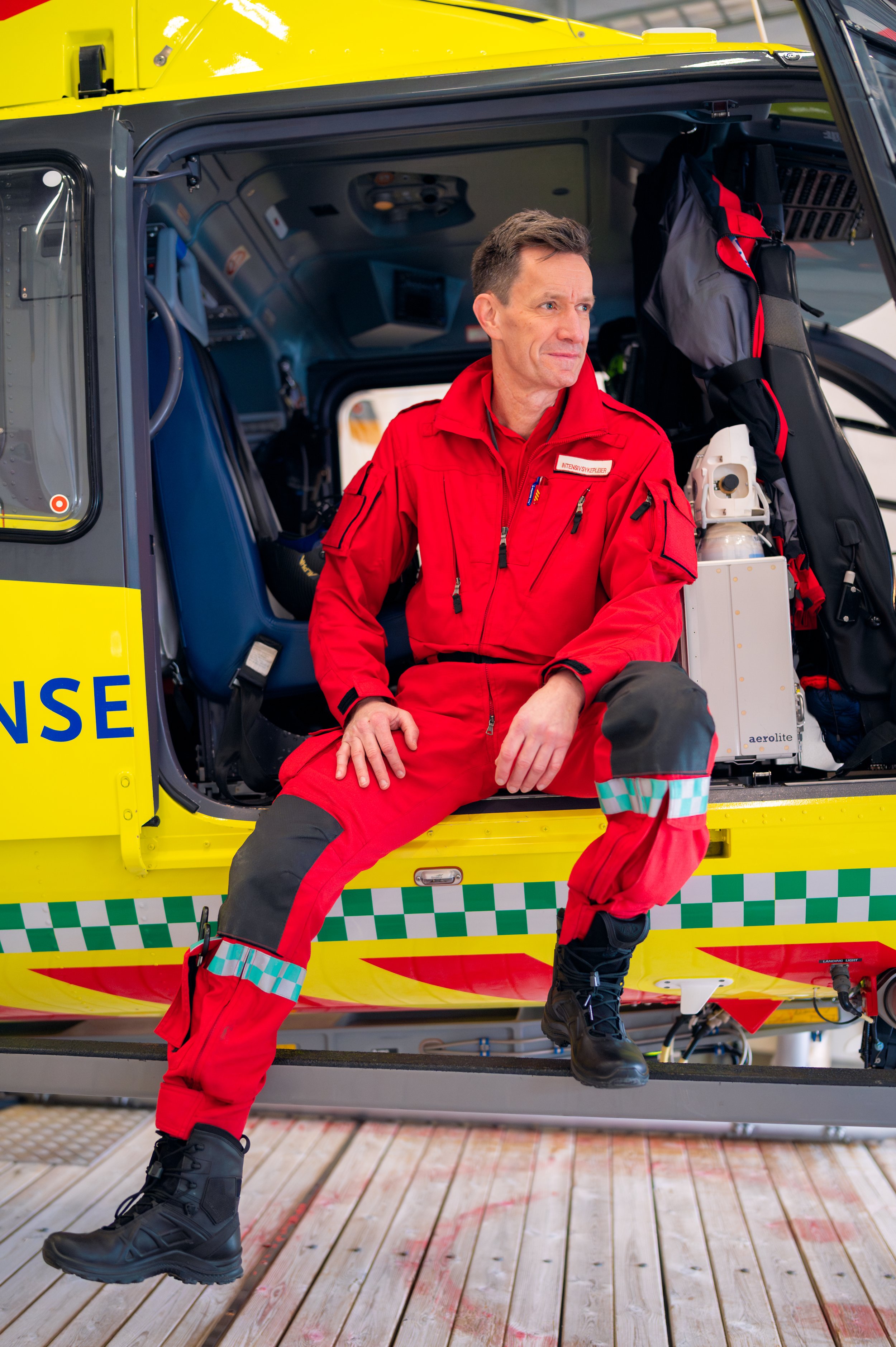 ambulance helicopter man