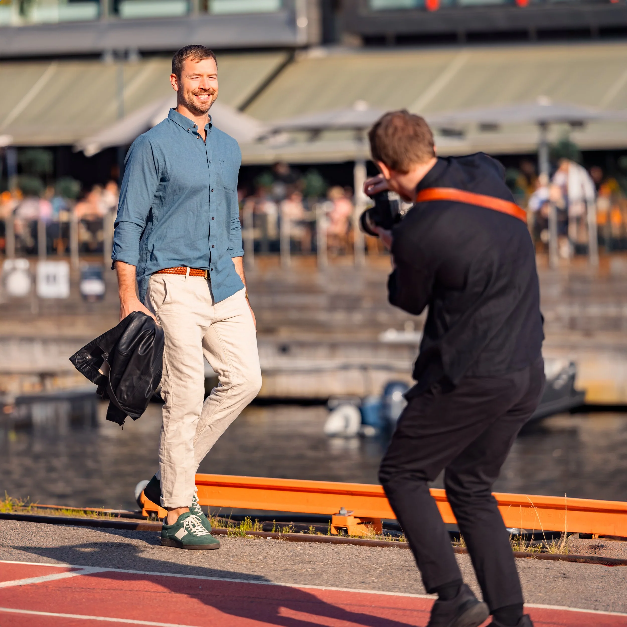 behind the scenes at the photoshoot