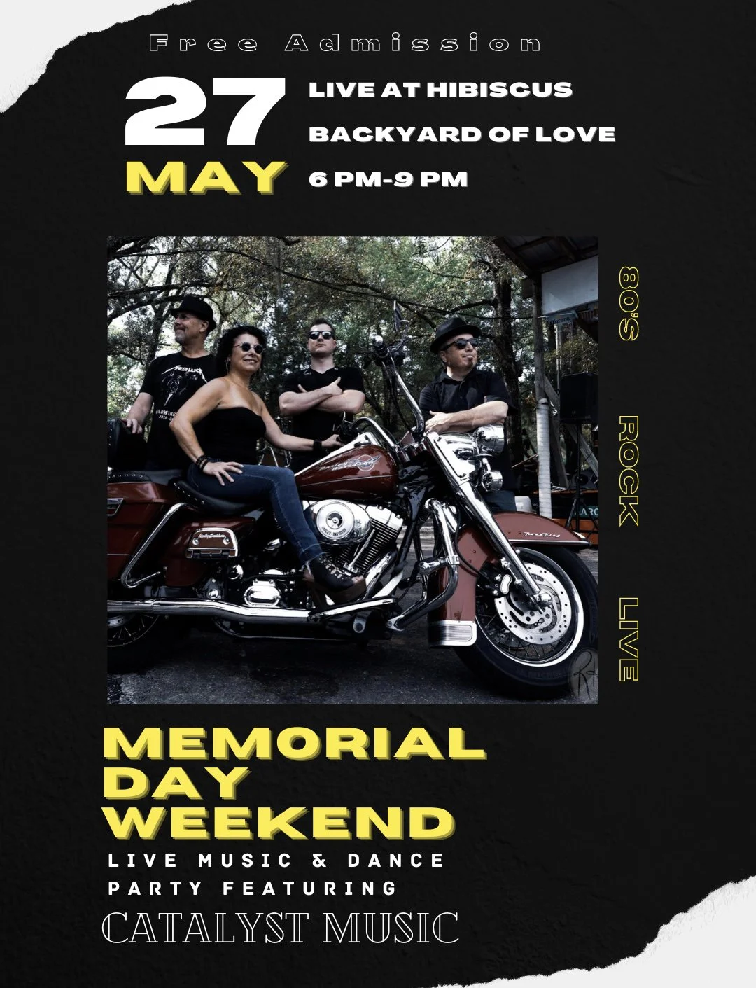 Memorial Weekend 80s Rock/Dance Party on 30A Hibiscus Cafe — Hibiscus  Coffee & Guesthouse | 30A Grayton Beach, FL