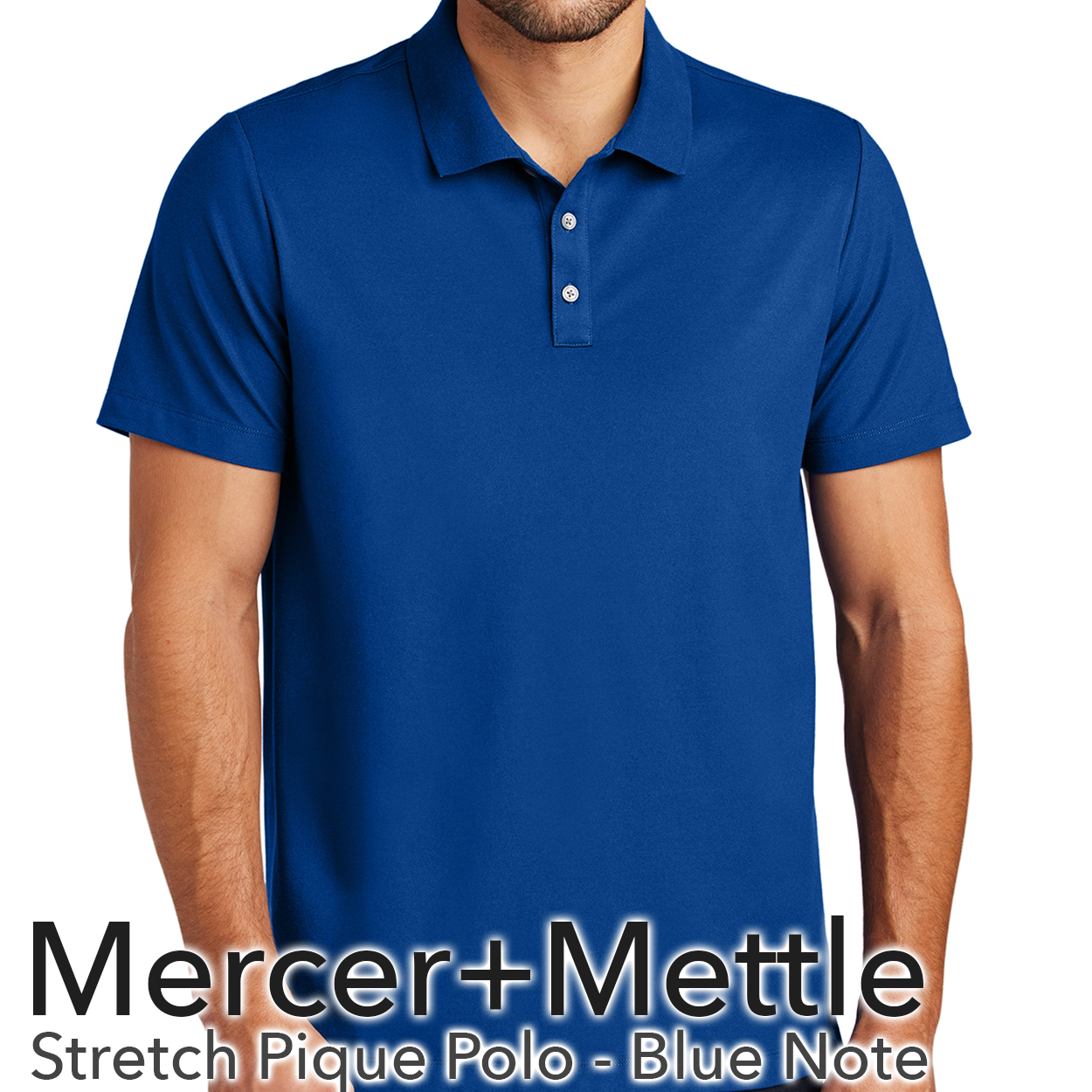 Mercer+Mettle - Stretch Pique Polo - Blue Note.png