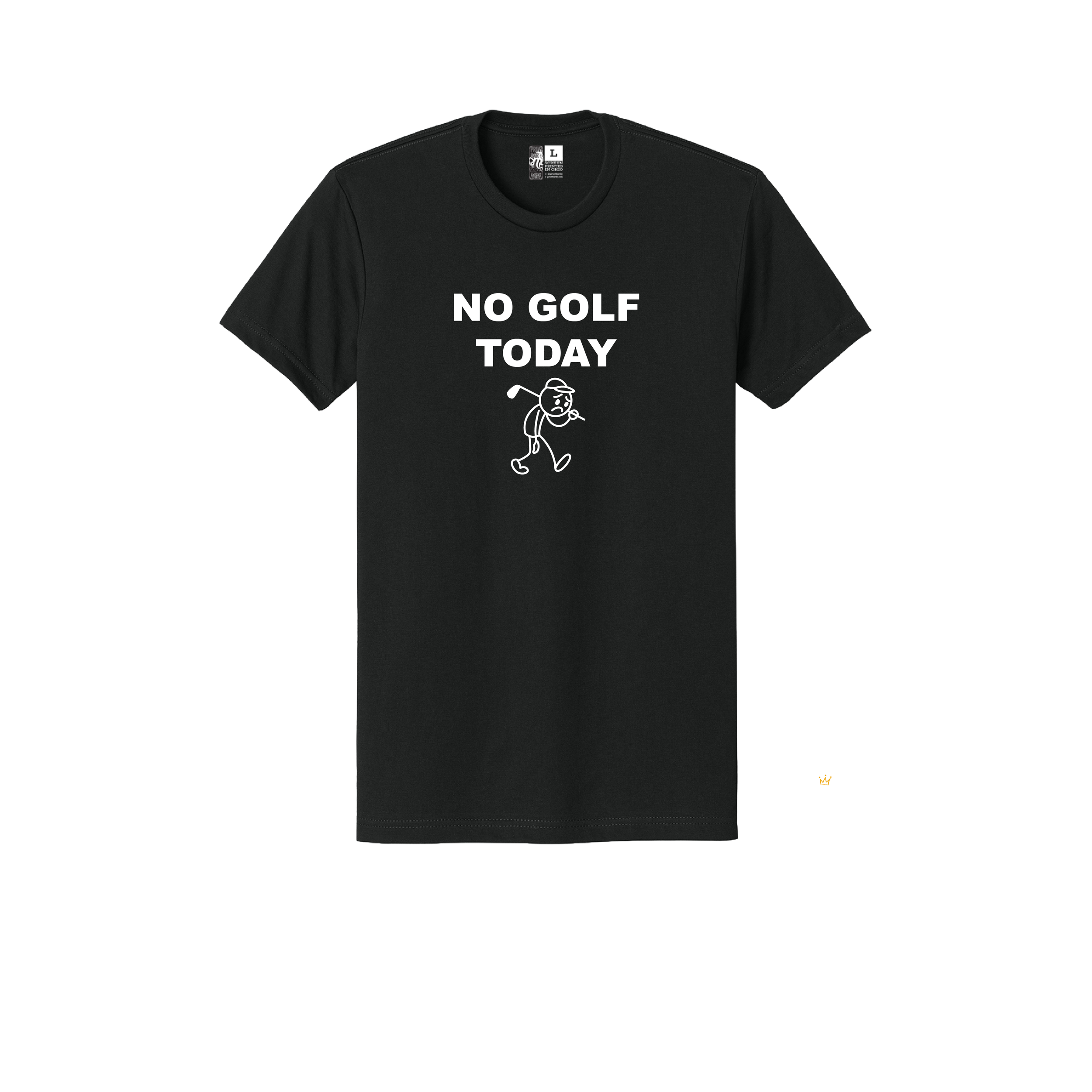 No Golf Today Guy Walking T-Shirt.png