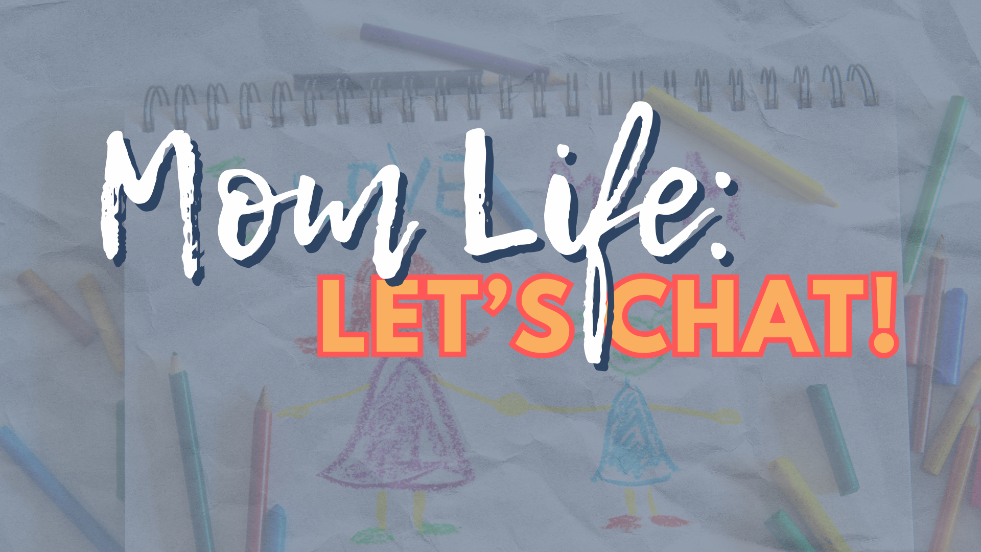 Text overlay on a floral background: "Motherhood Moments" in orange and white fonts.