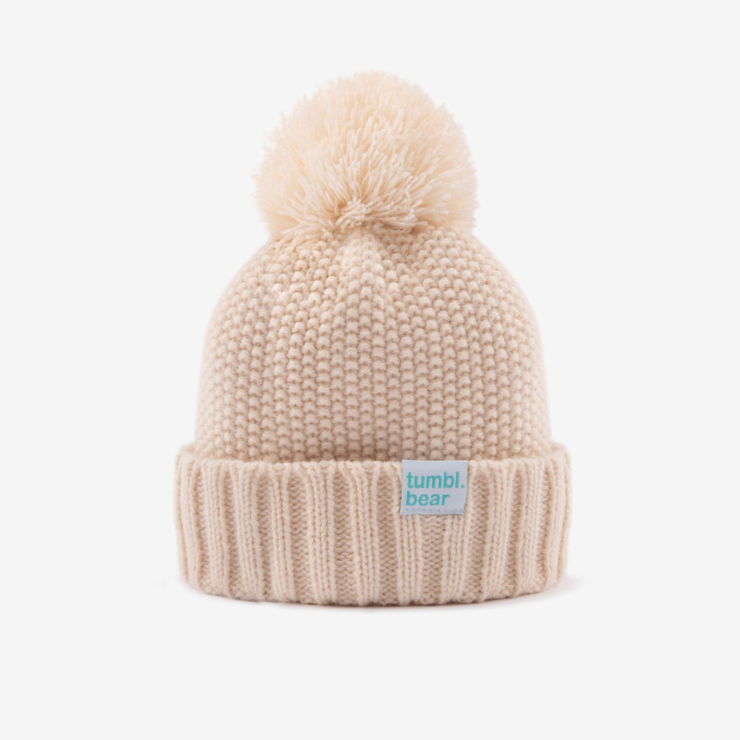 Tumbl Bear Beige Beanie | Cuddler