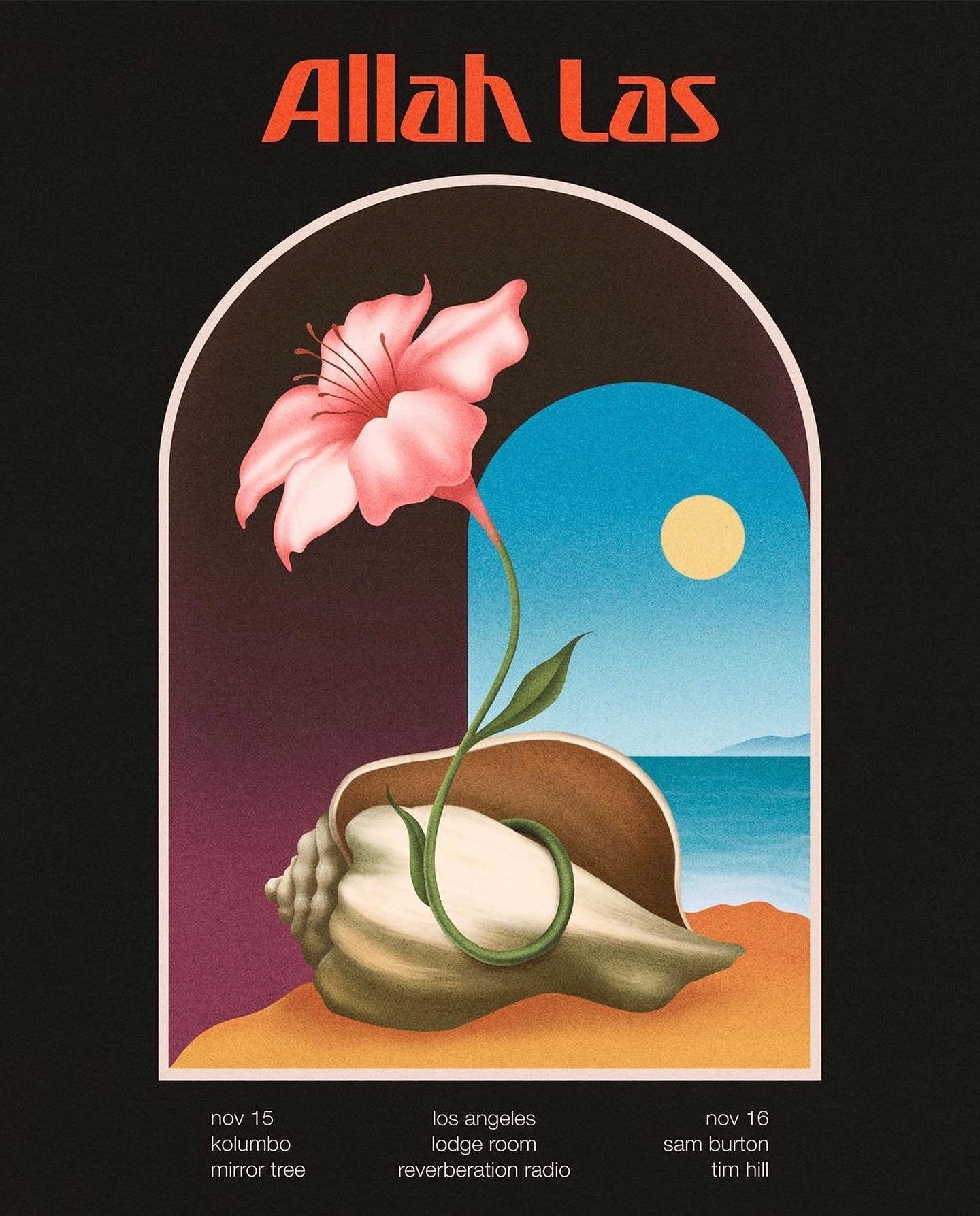 Seashell sounds this Nov 15th as Kolumbo returns to @lodgeroom in LA alongside @allahlas &amp; @mirror.tree Get your tickets soon cuz this is gonna sell out. 

Also this sweet flyer made by @andrepoiseone 

🐚🎹