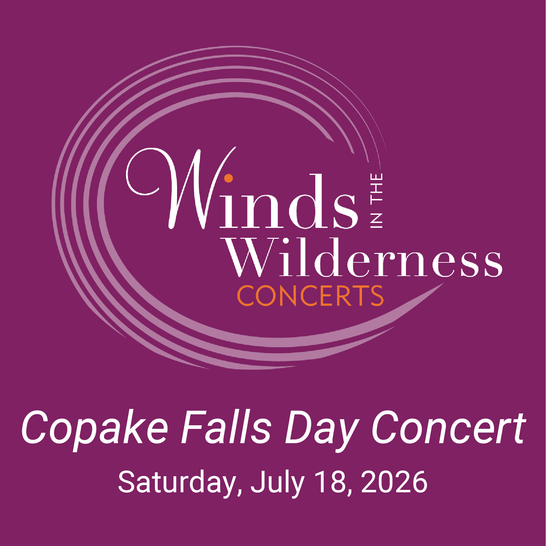 Winds in the Wilderness returns for Copake Falls Day!