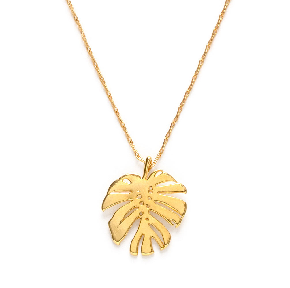 Monstera Leaf Necklace