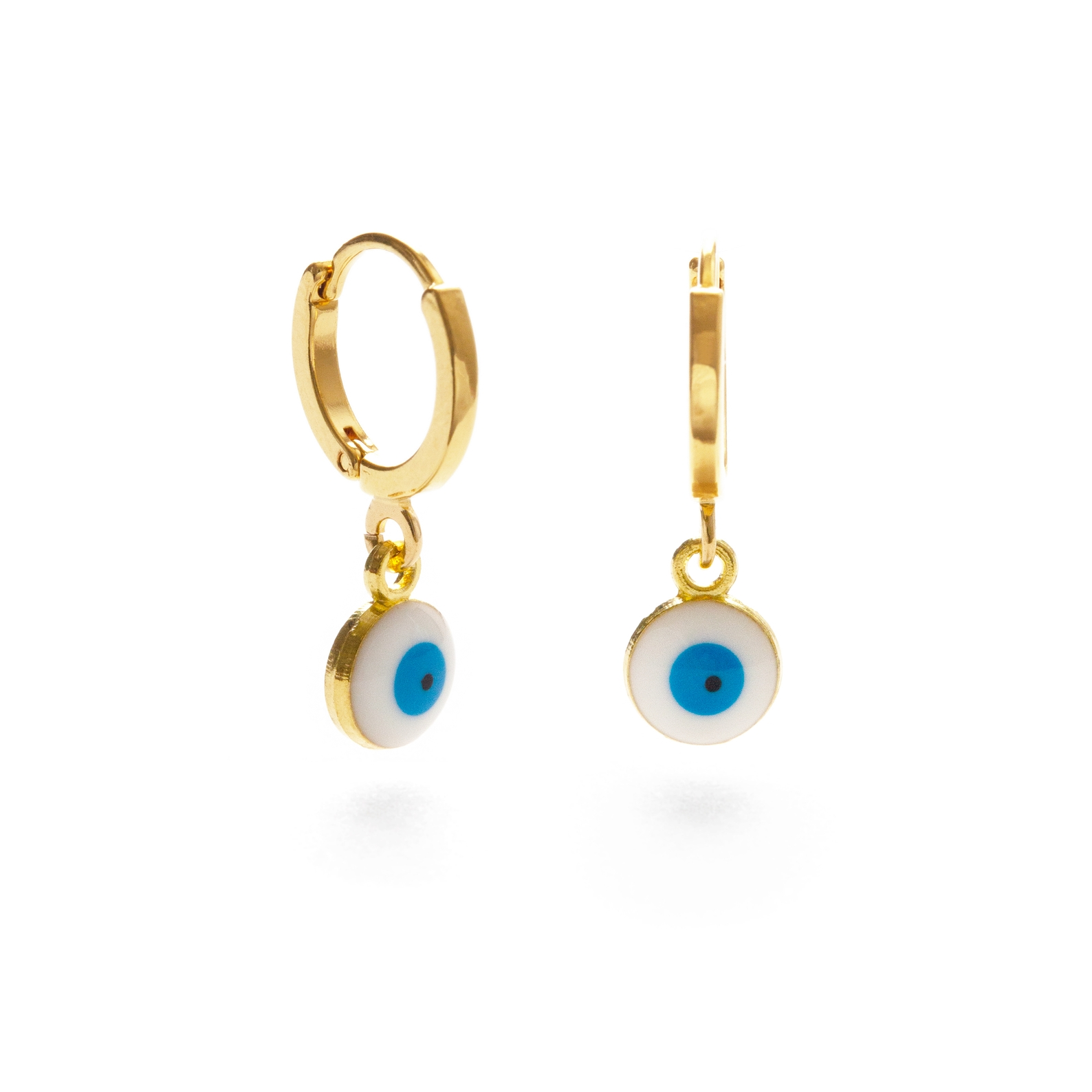 Traditional Evil Eye Huggie Hoops