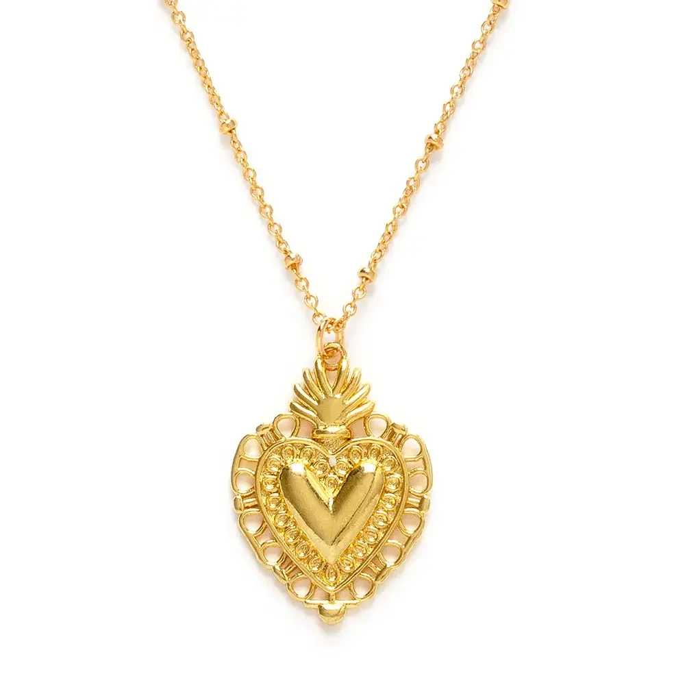 Flame of Love Heart Necklace