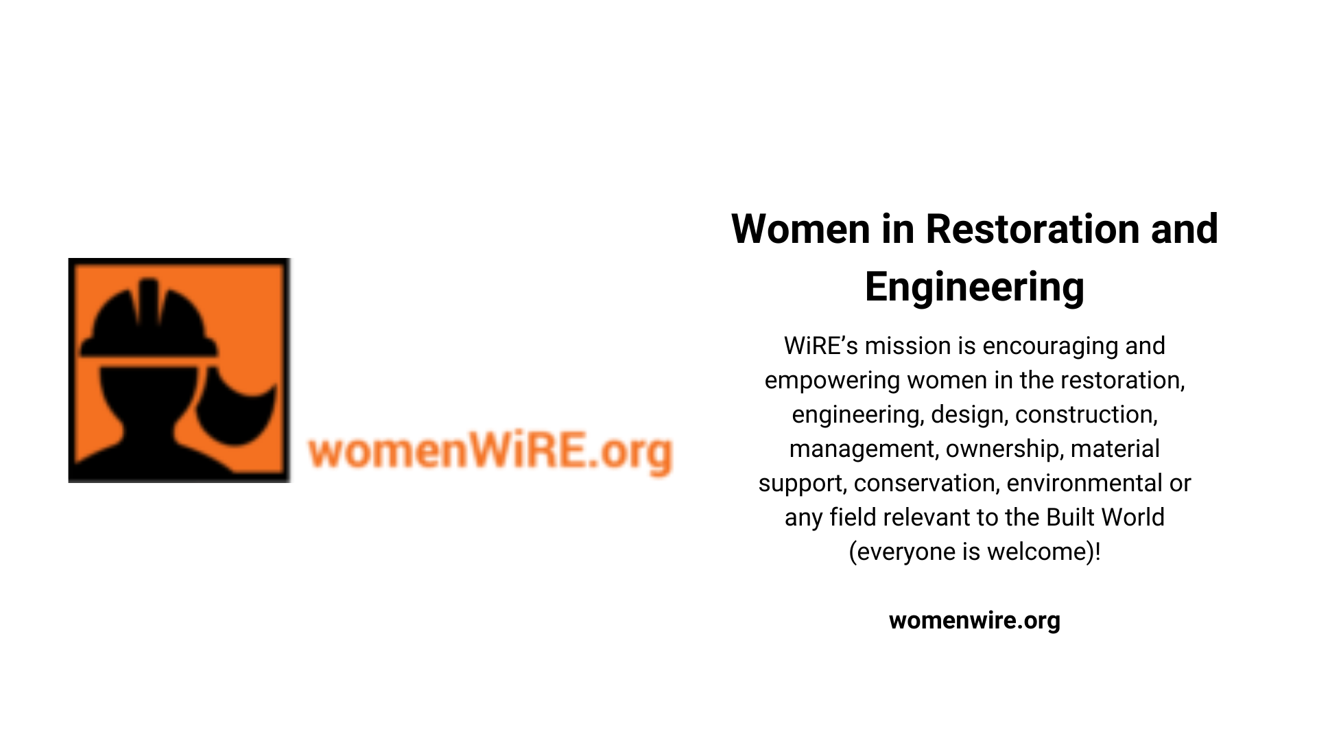 Women in Restoration and Engineering 