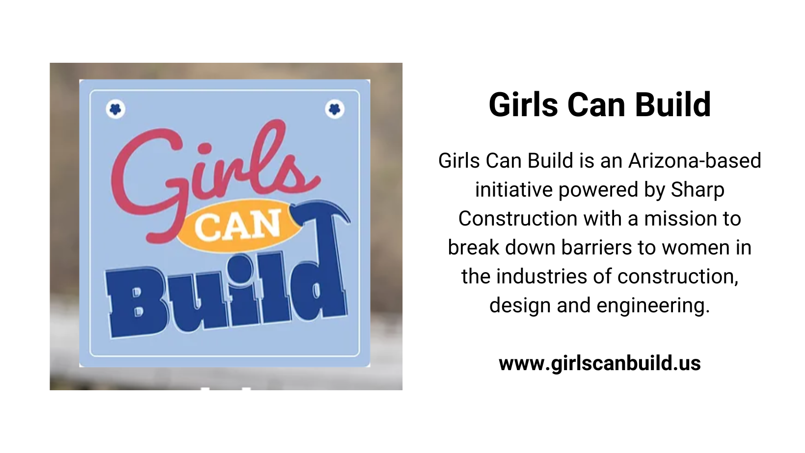 Girls Can Build