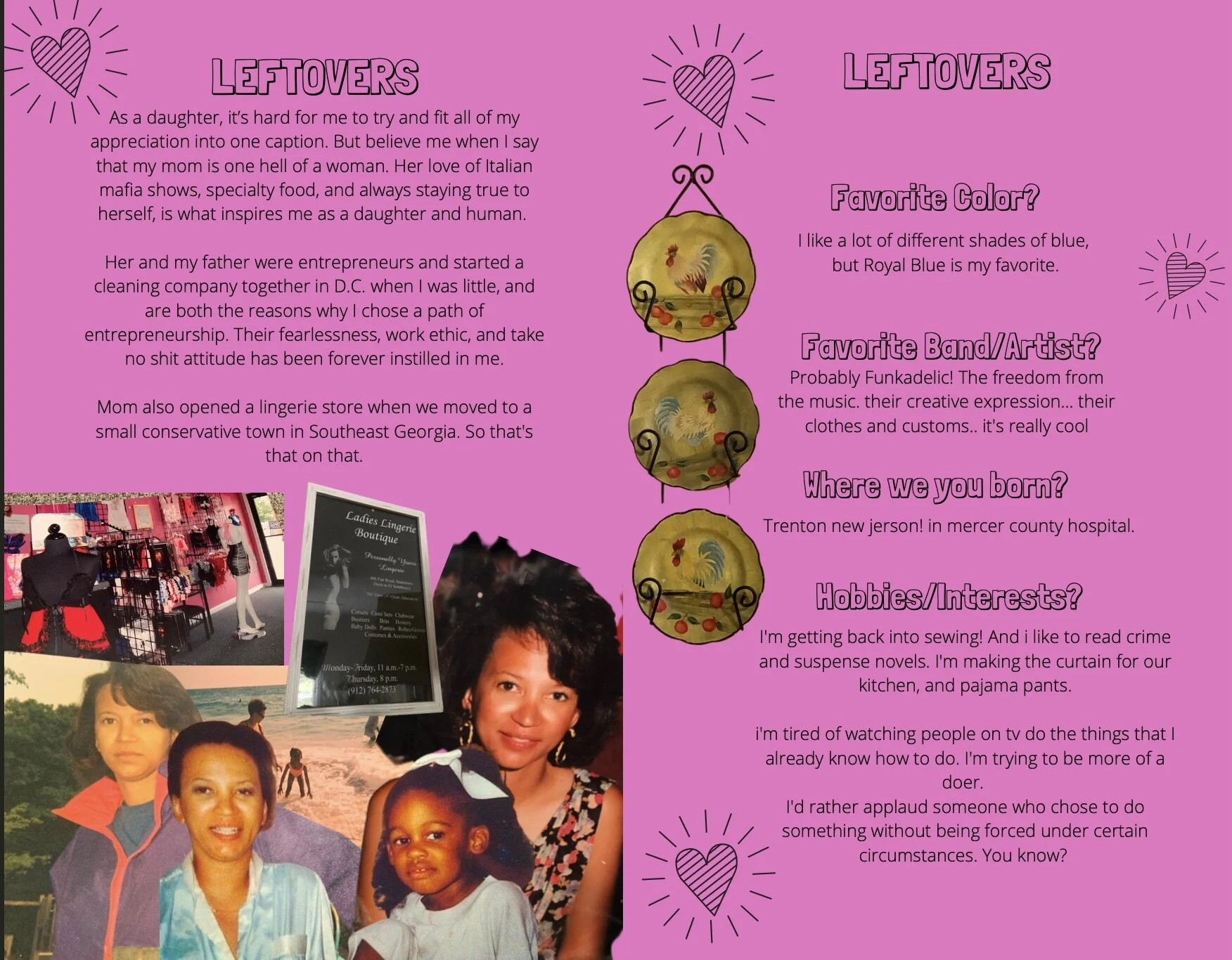 Collage art designed and created by Teresa Johnson for the ‘Leftovers’ cookbook