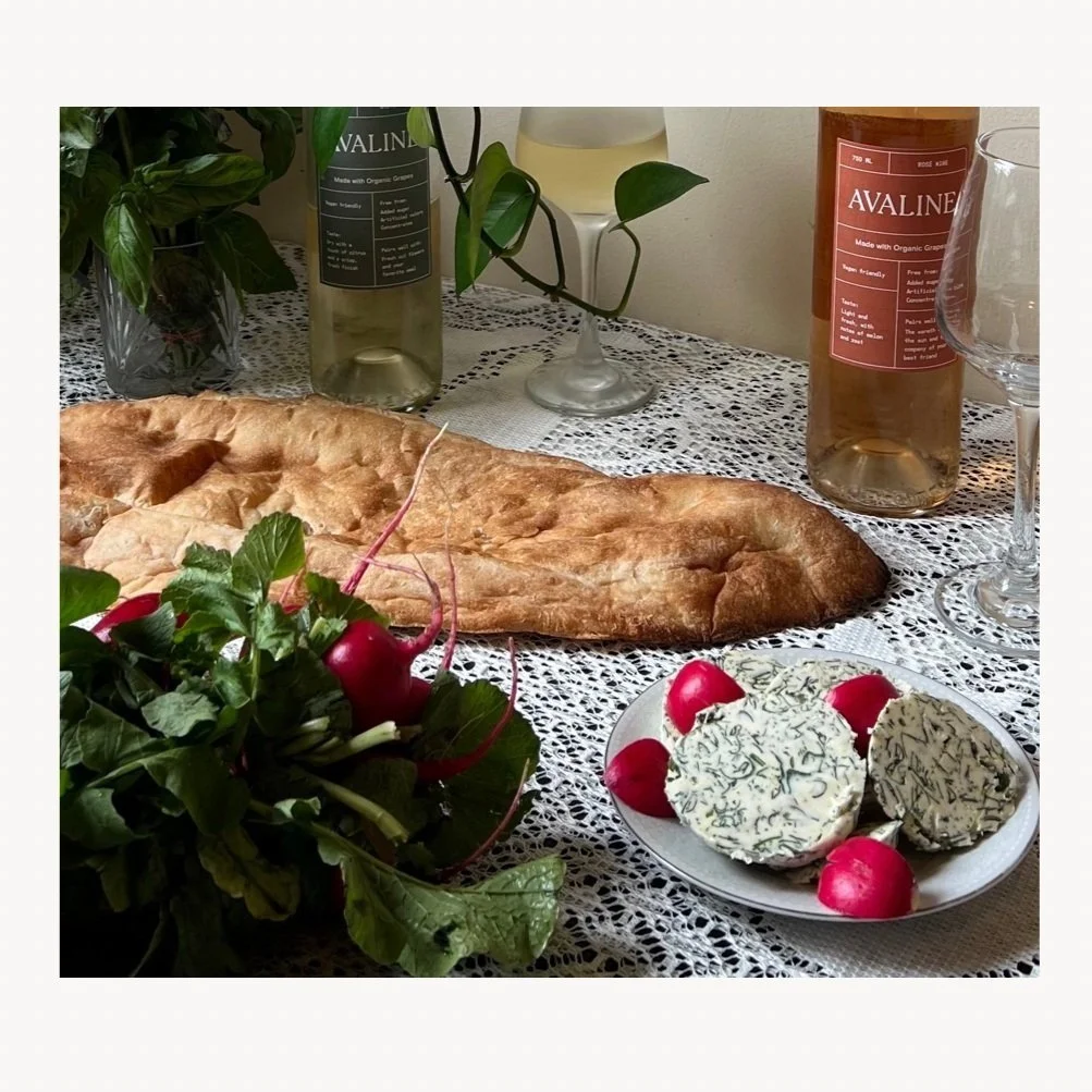3 Herb Compound Butter, Avaline: A Fresh Spring Snack Pairing