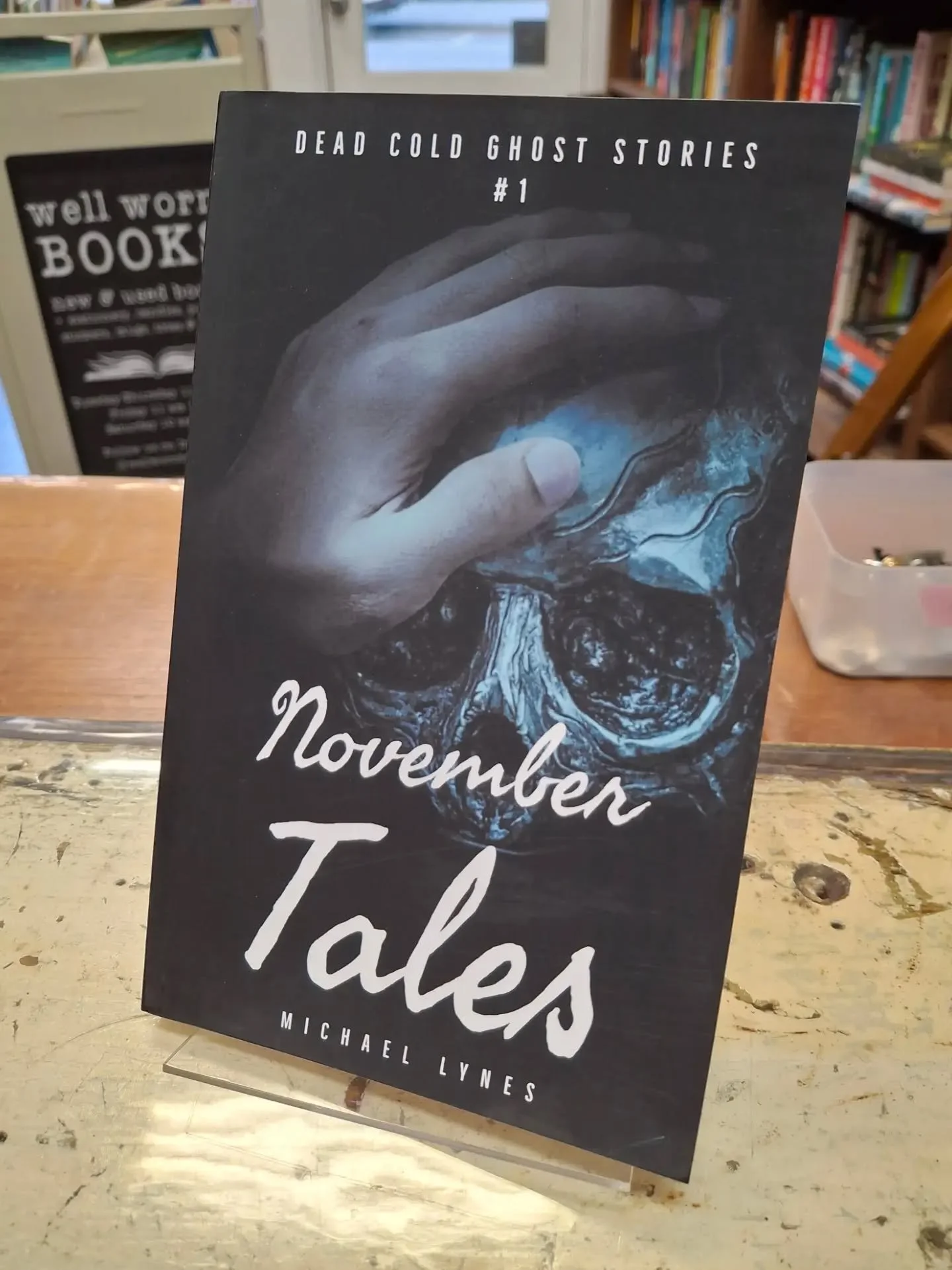 New on our Local Author shelf: Michael Lynes

We have four new books on our shelf from this multi-genre award-winning storyteller. NOVEMBER TALES contains 10 horrifying stories of the mysterious, terrifying, and supernatural. THE FAT MAN GETS OUT OF 