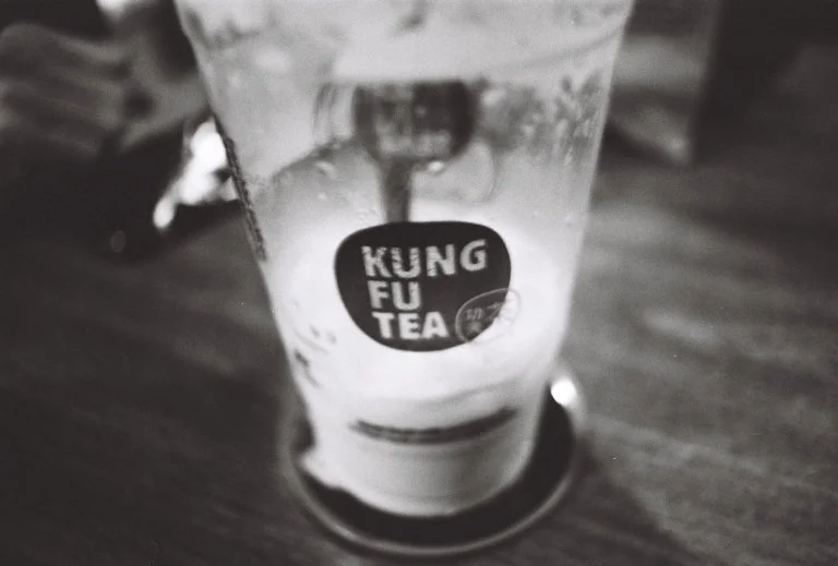 A cup of milk tea from Kung Fu Tea