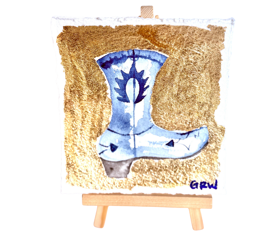 6x6 Cowboy Boot Art