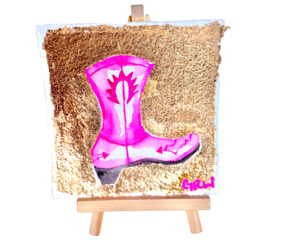6x6 Cowboy Boot Art