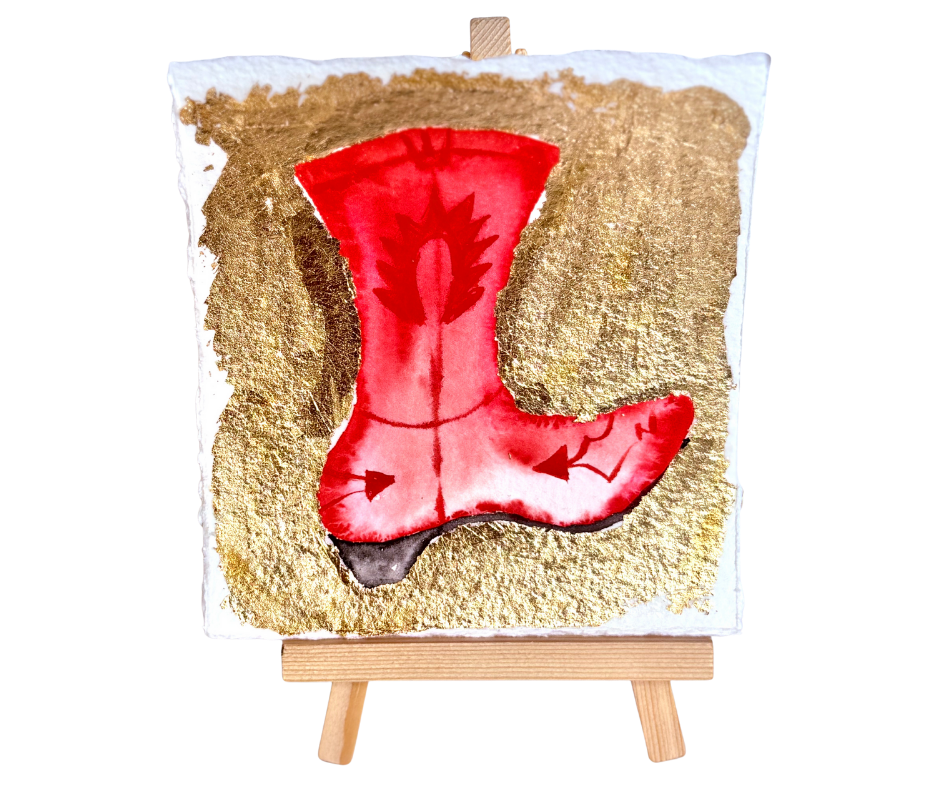 6x6 Cowboy Boot Art