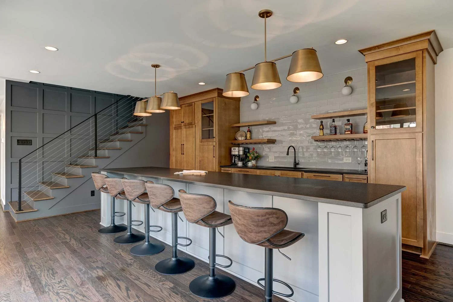 Basement remodeled by ELM Construction in Vestavia, AL