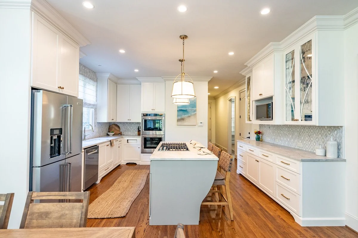 Fully custom cabinets are an exceptional fit in this kitchen remodel