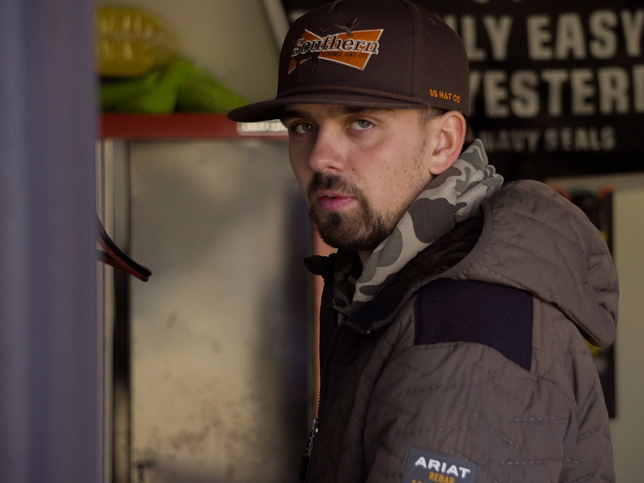 Our owner, Dawson, refilling the soap