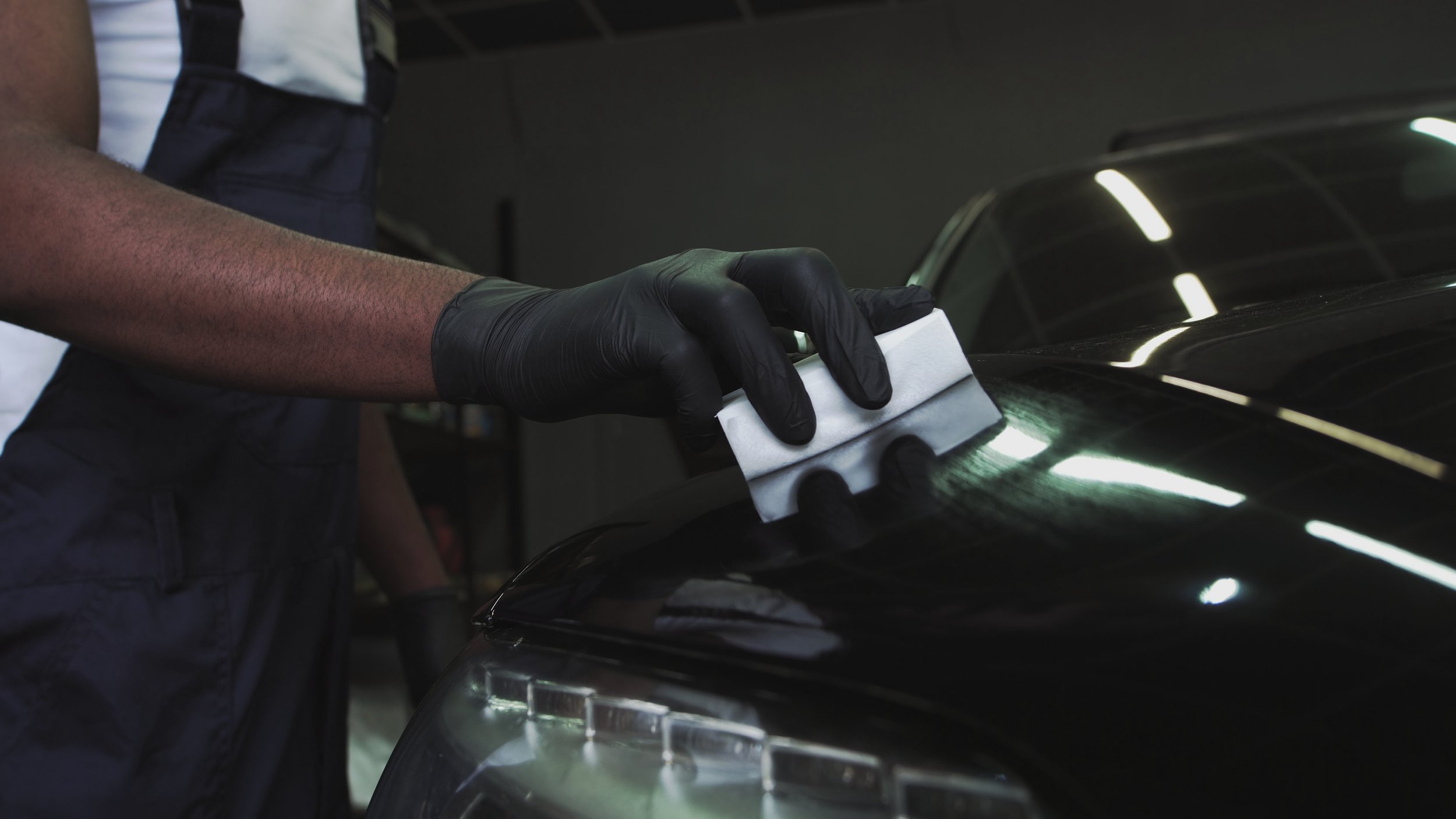 Ceramic coating application on a vehicle exterior