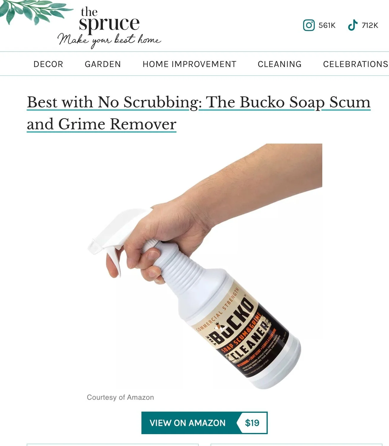 The Bucko™ Soap Scum and Grime Cleaner