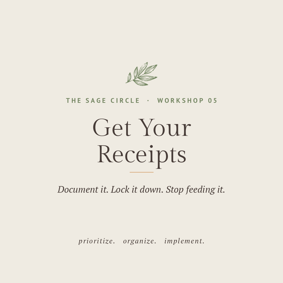 Workshop 05 · Get Your Receipts