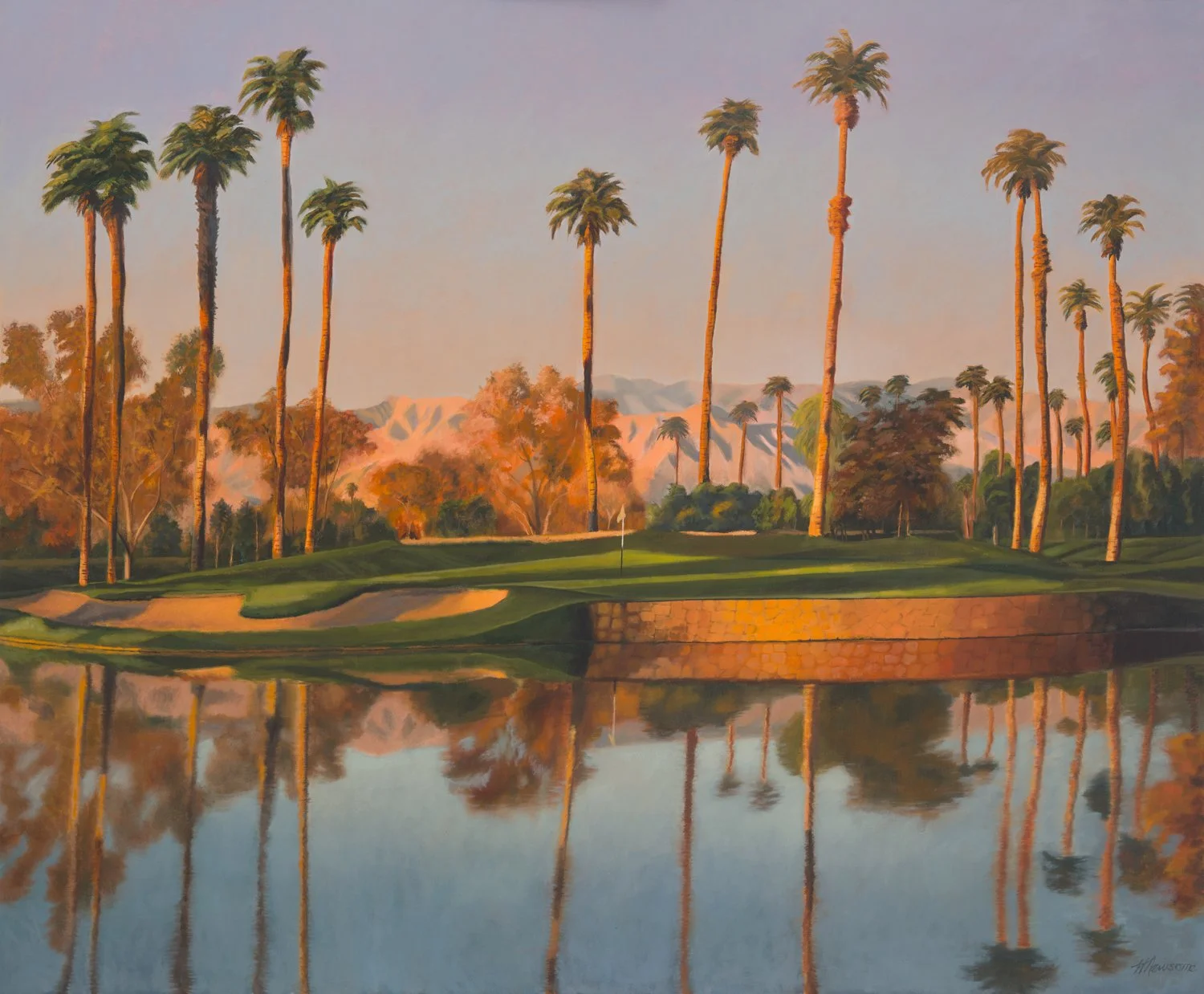 Golden our Glow Hole #7 Mountain couse at The Lakes Golf and Country Club
44x54 Oil Commission