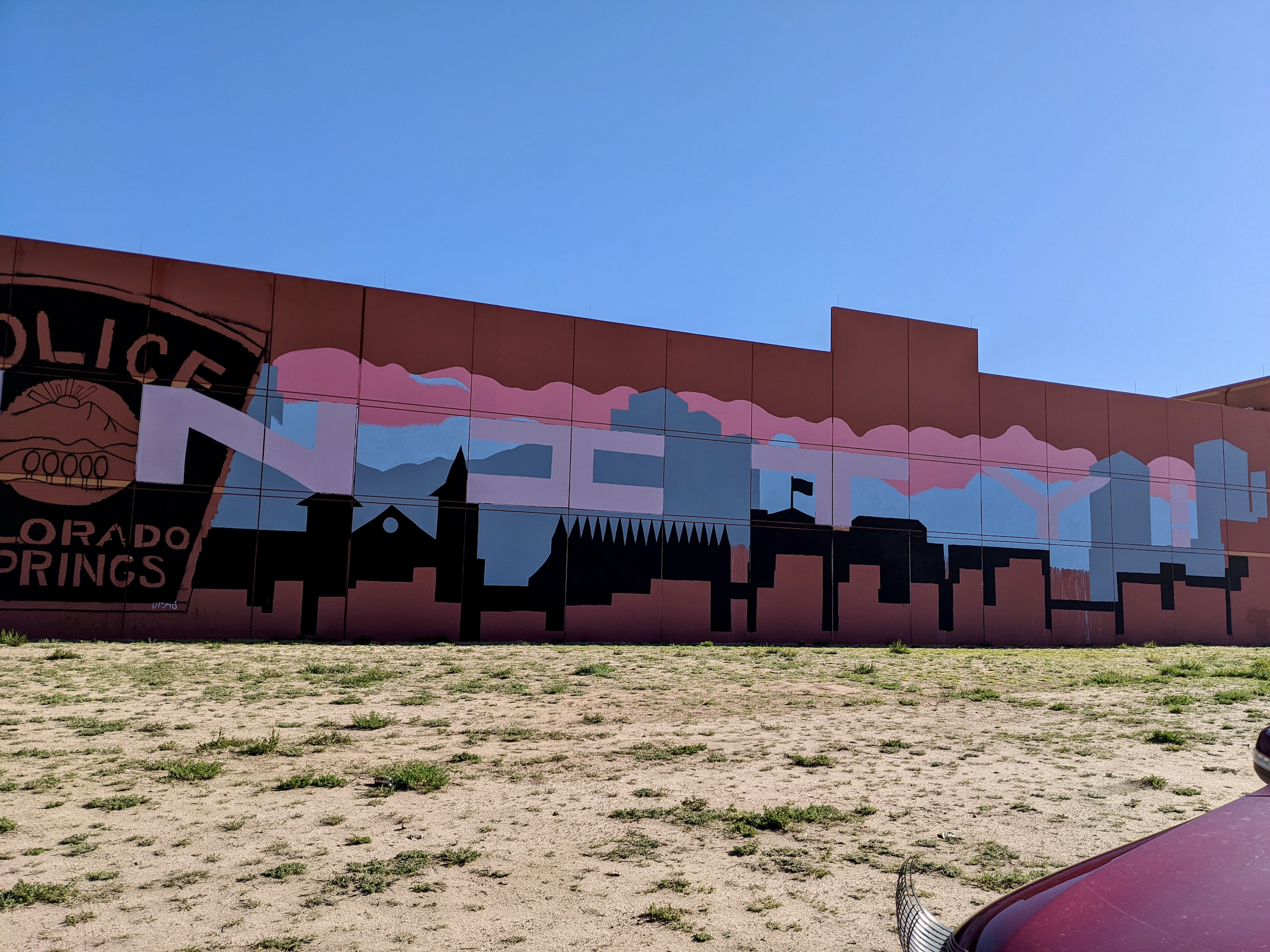  We’ve enjoyed having a front-row seat to see the mural come to life. The artist worked from a lift he could operate himself. 