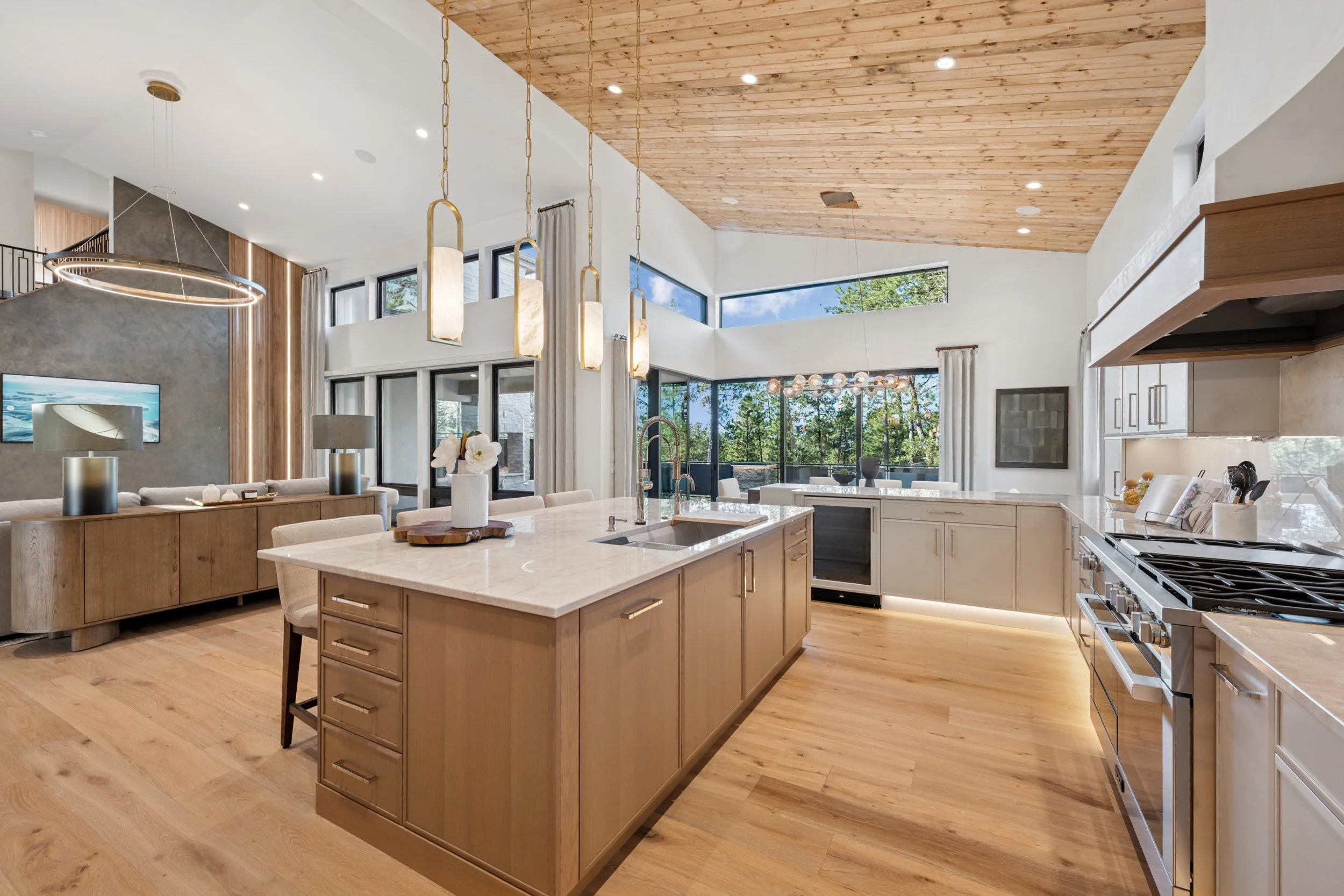 Award-winning open floor plan by LGA Studios.