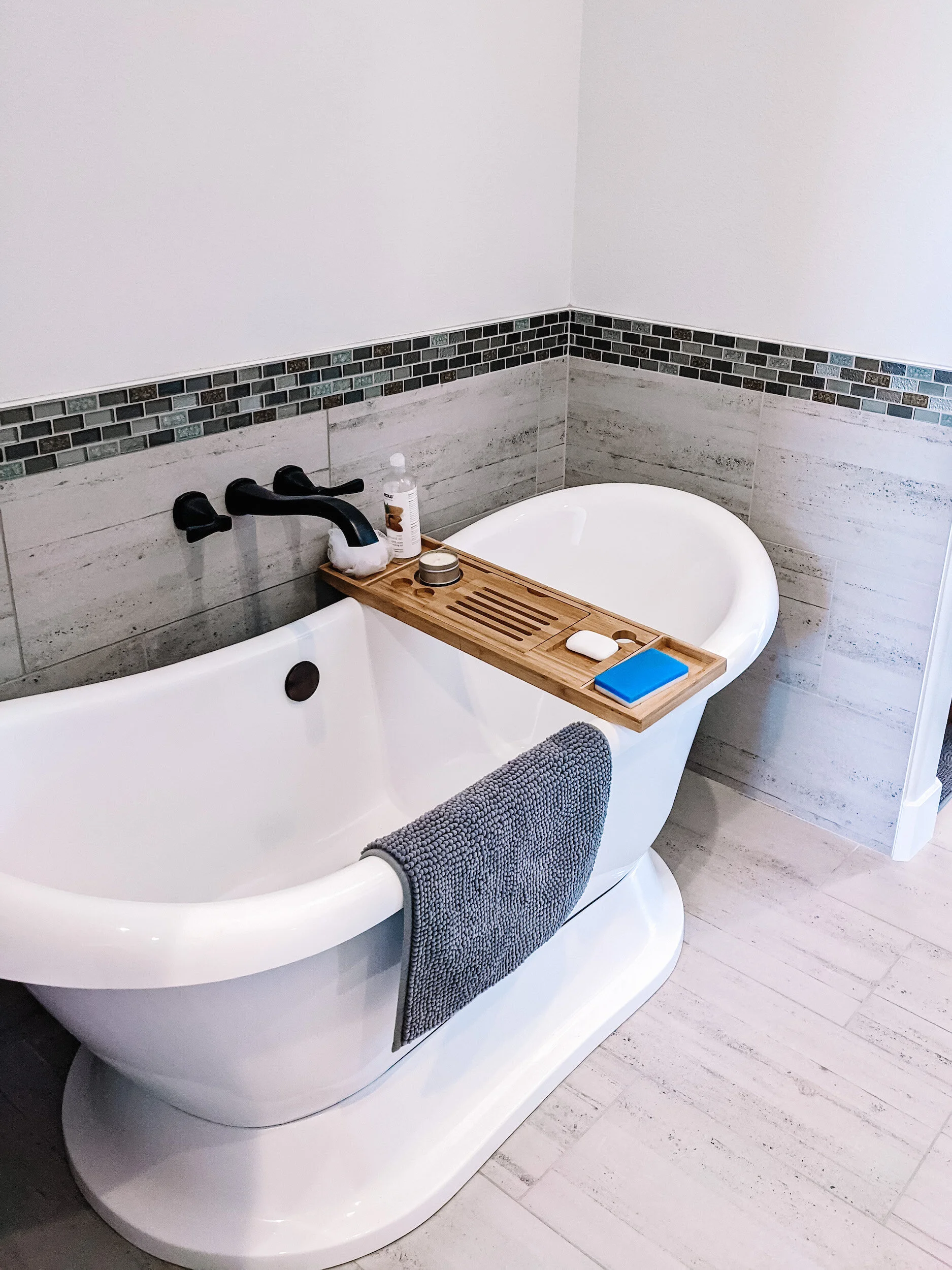 Modern farmhouse tub.