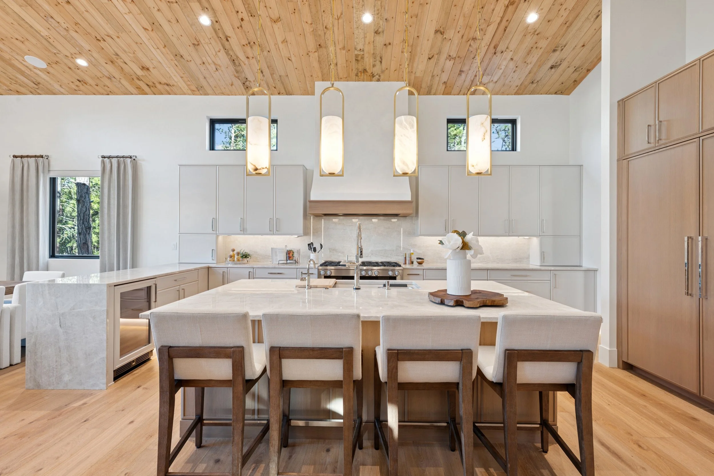 Warm contemporary kitchen.