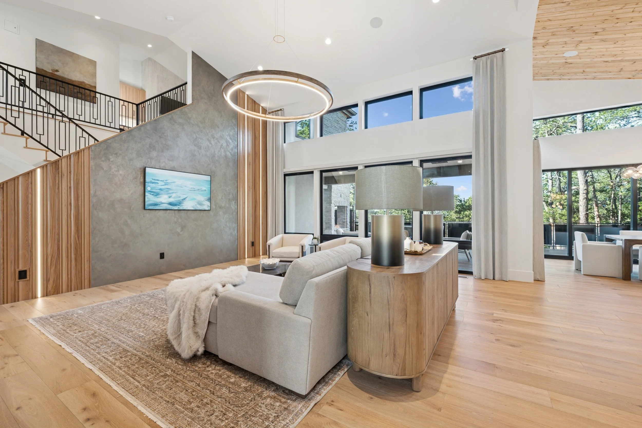 Warm contemporary interior in Colorado.