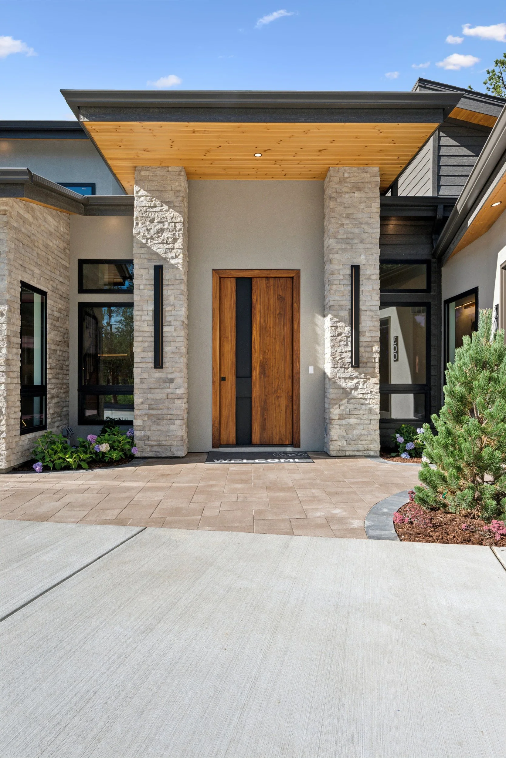 Mountain modern front door.